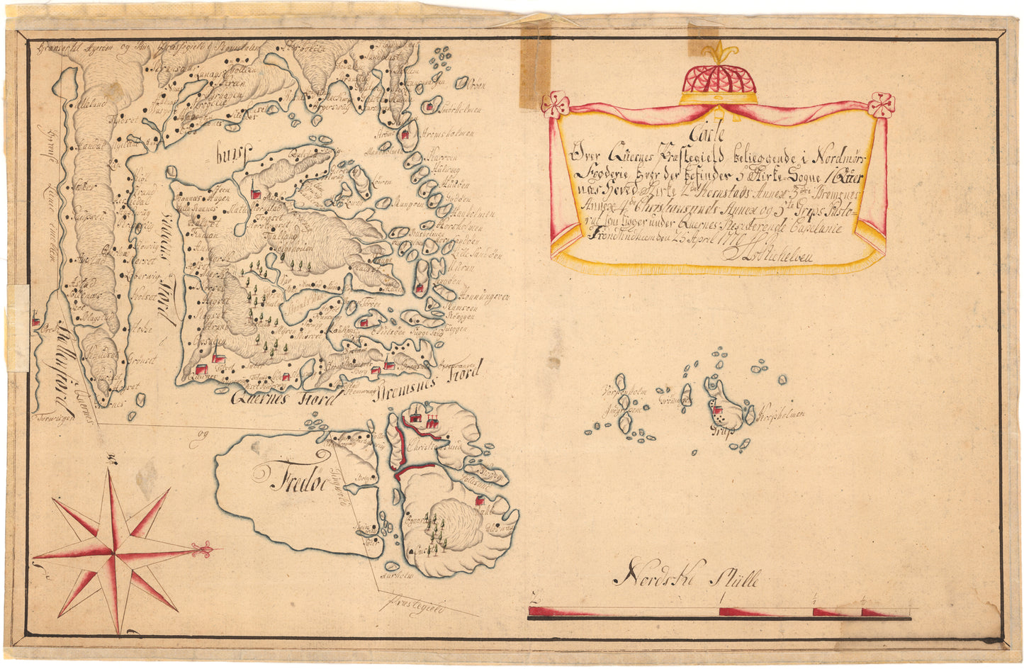 Romsdals amt nr 15c: Carte over Quernes Præstegield beliggende udi Nordmøres Fogderie: Møre og Romsdal