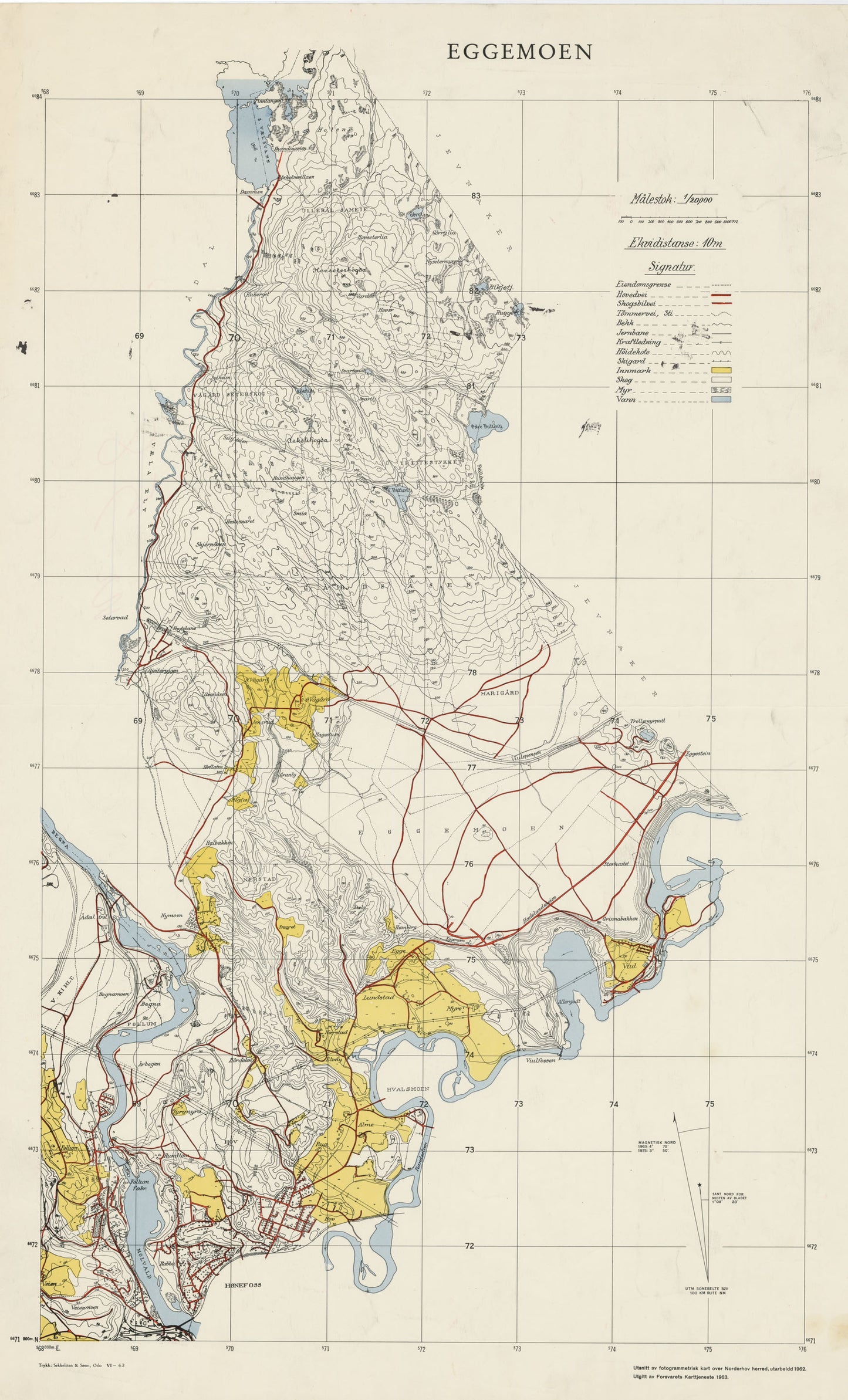 Ekserserplasskart; Eggemoen: Buskerud