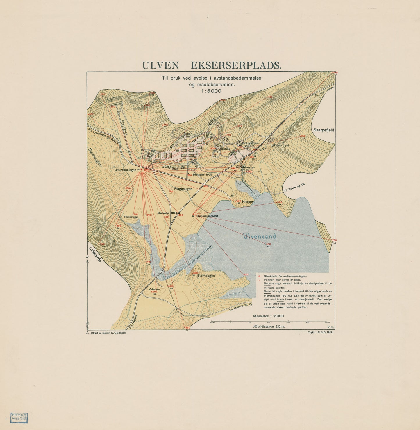 Ekserserplasskart; Ulven ekserserplads: Troms