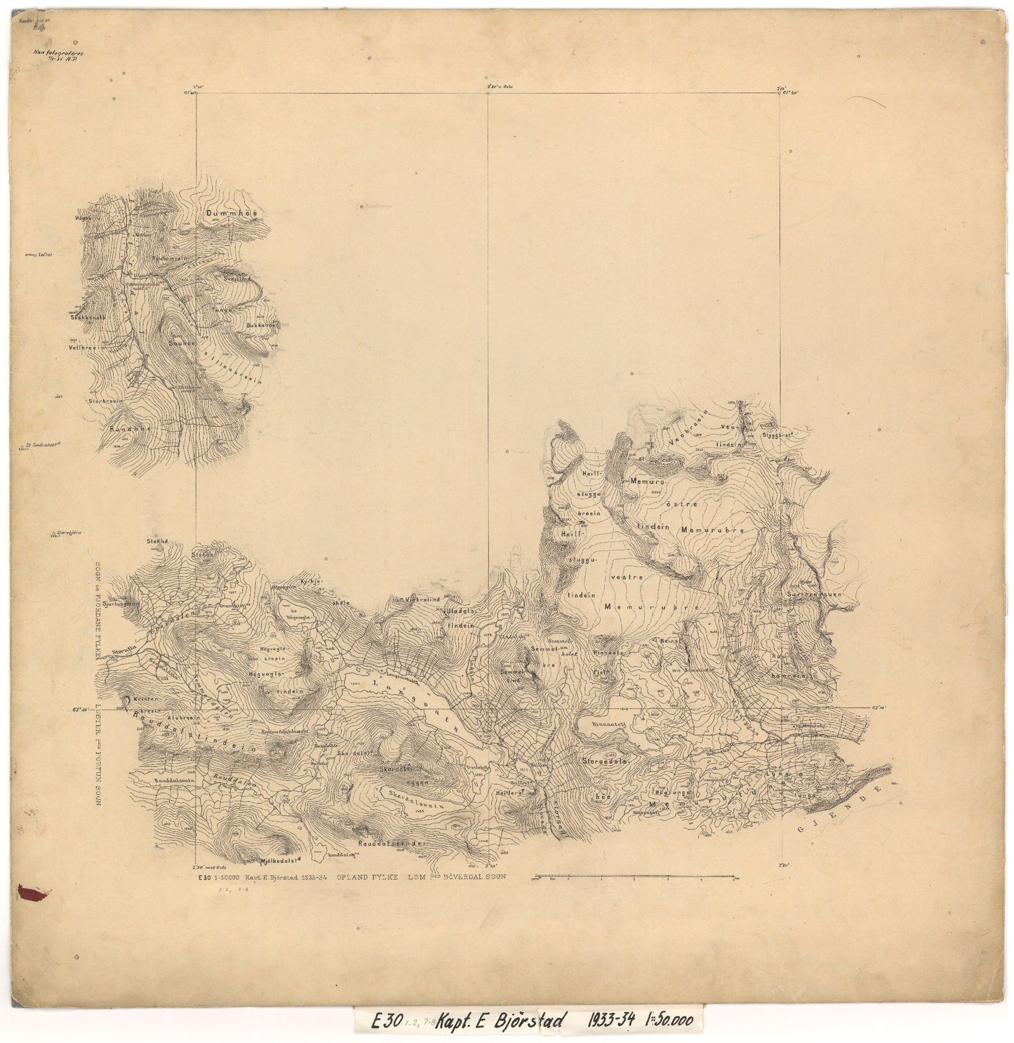 E30-1, E30-2, E30-7, E30-8: Oppland