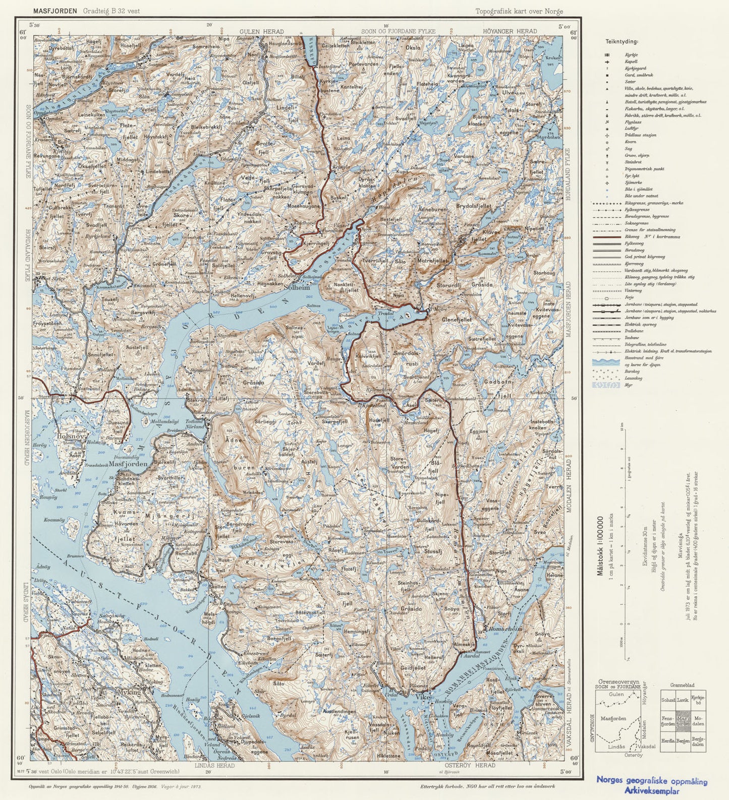 B32 vest Masfjorden: Hordaland | Sogn og Fjordane