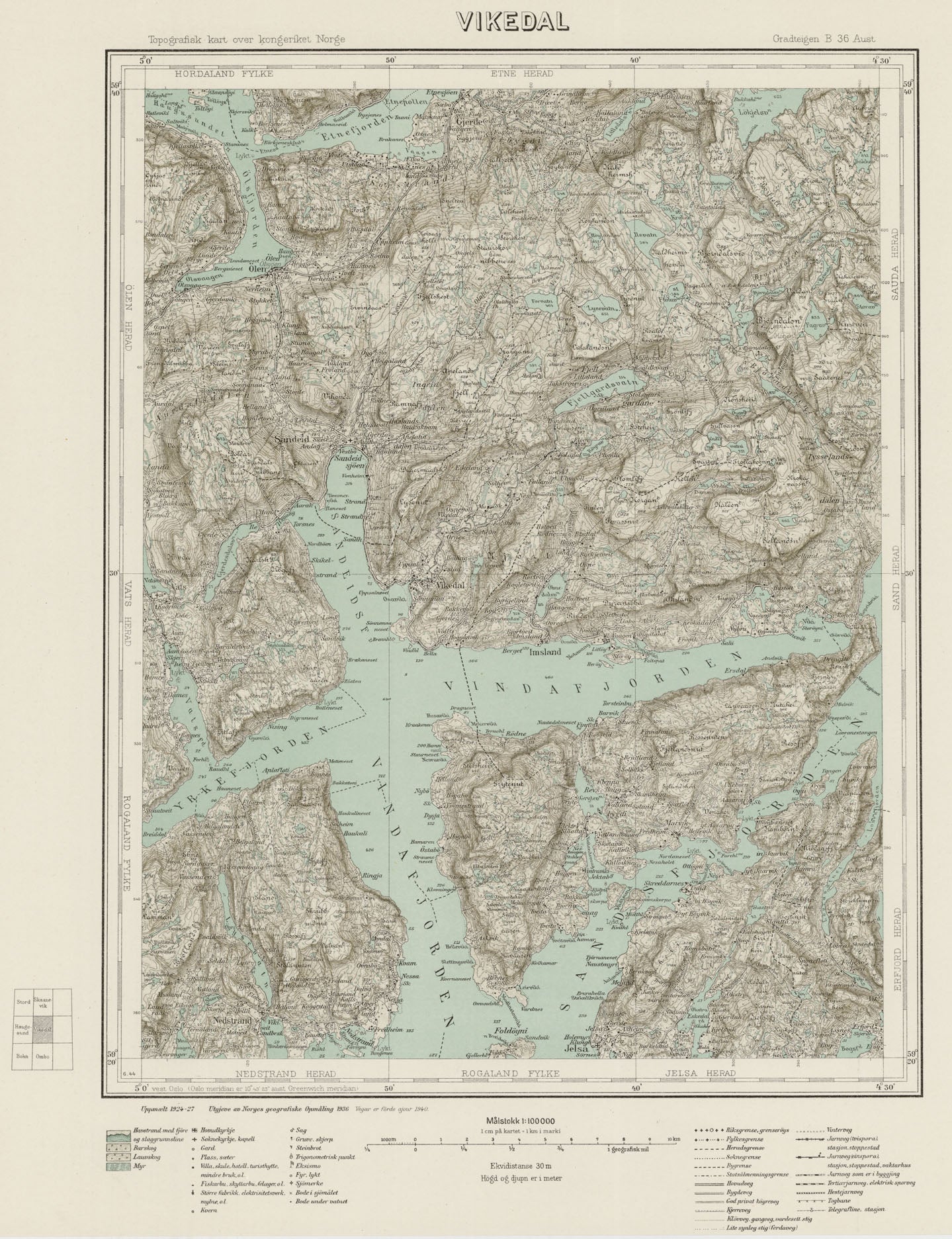 B36 aust Vikedal: Hordaland | Rogaland