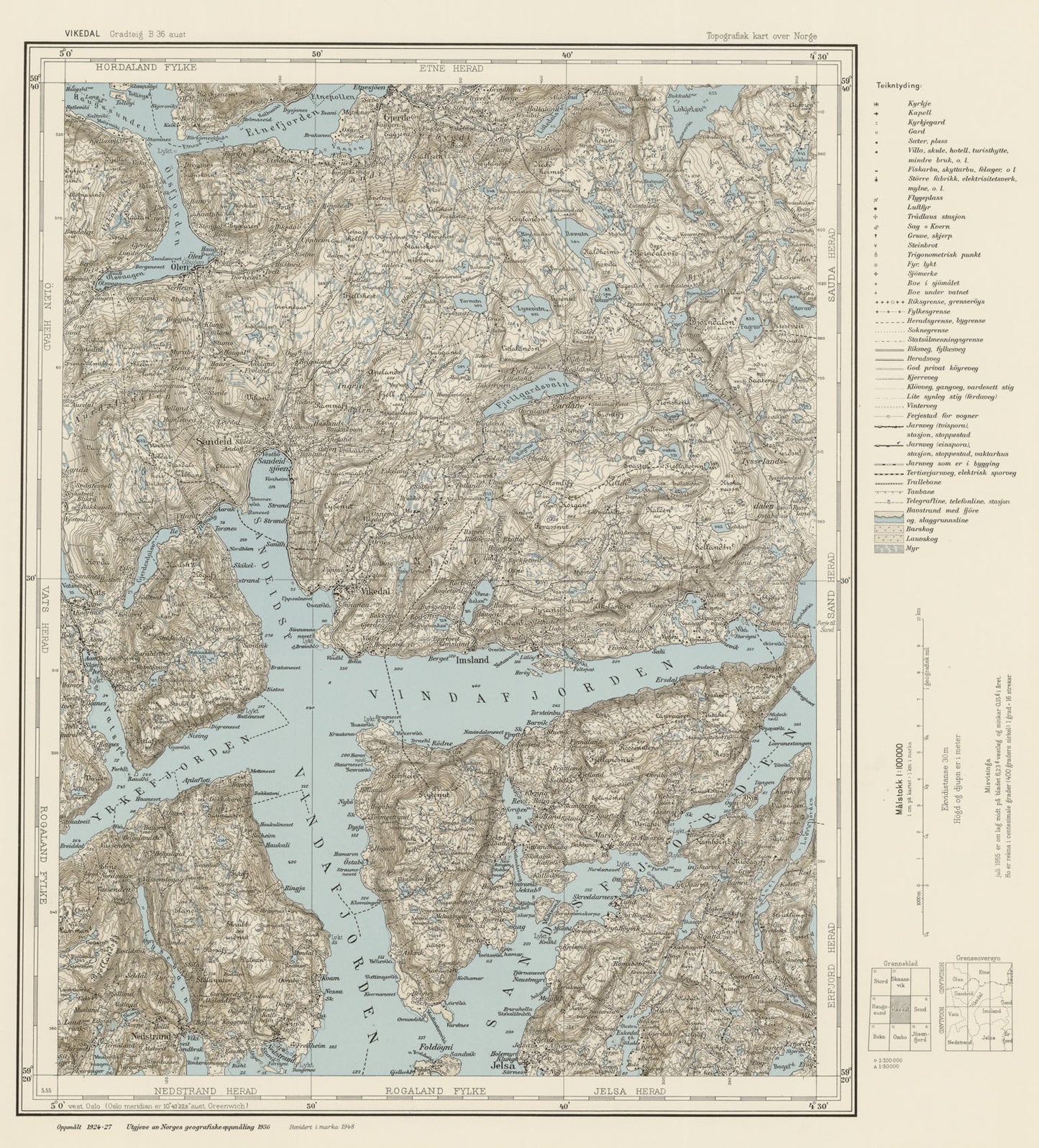 B36 aust Vikedal: Hordaland | Rogaland