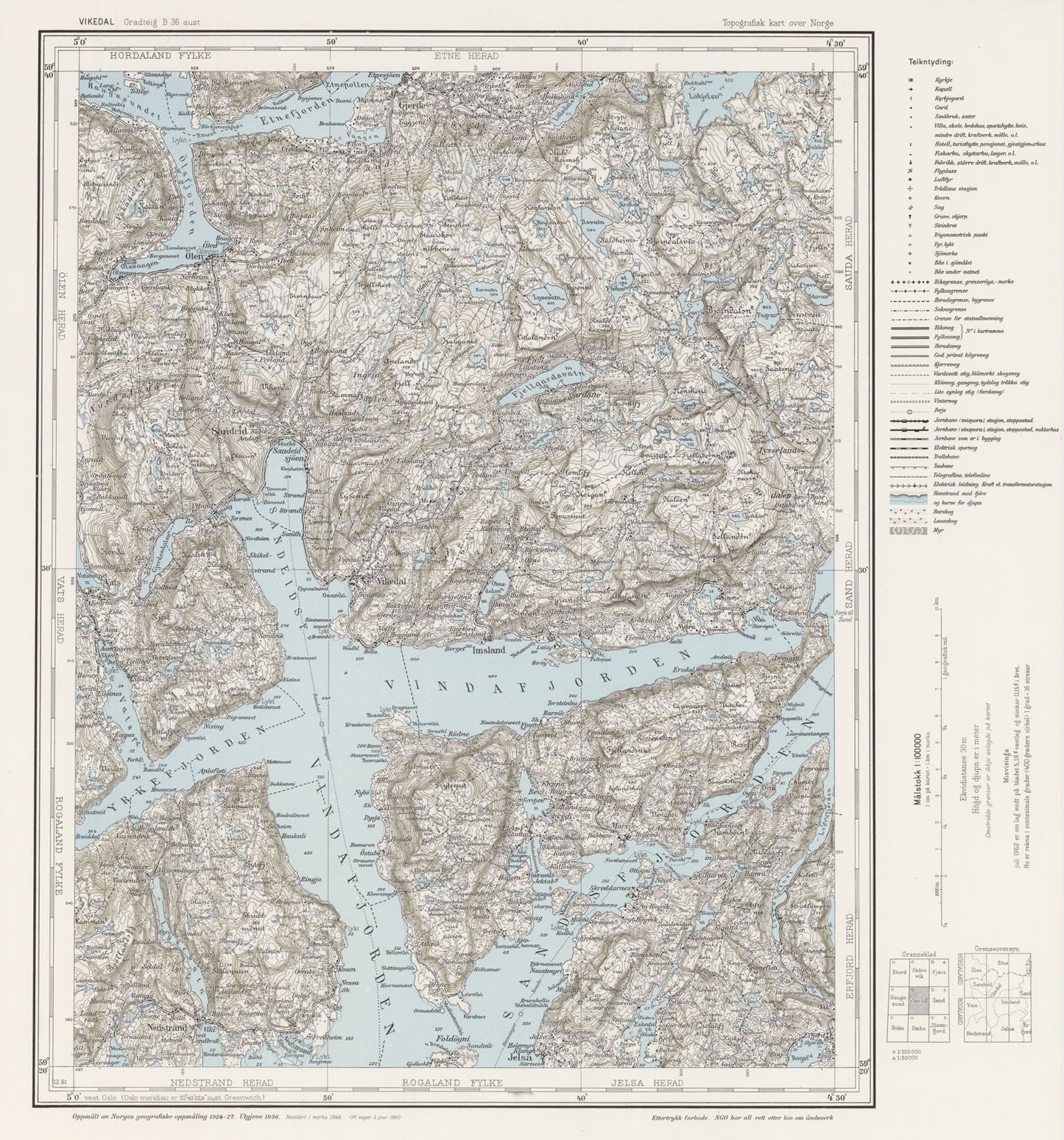 B36 aust Vikedal: Hordaland | Rogaland