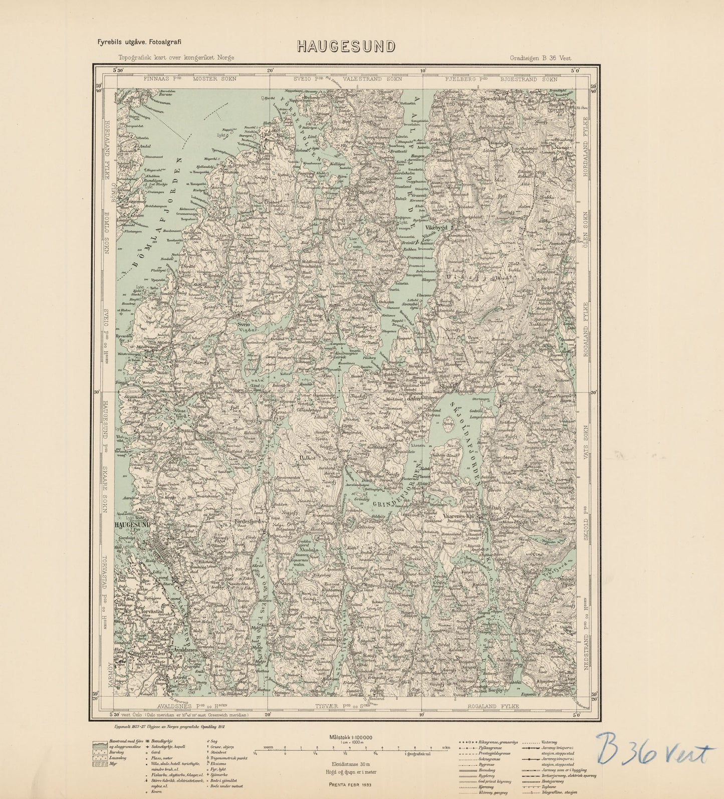 B36 vest Haugesund: Hordaland | Rogaland