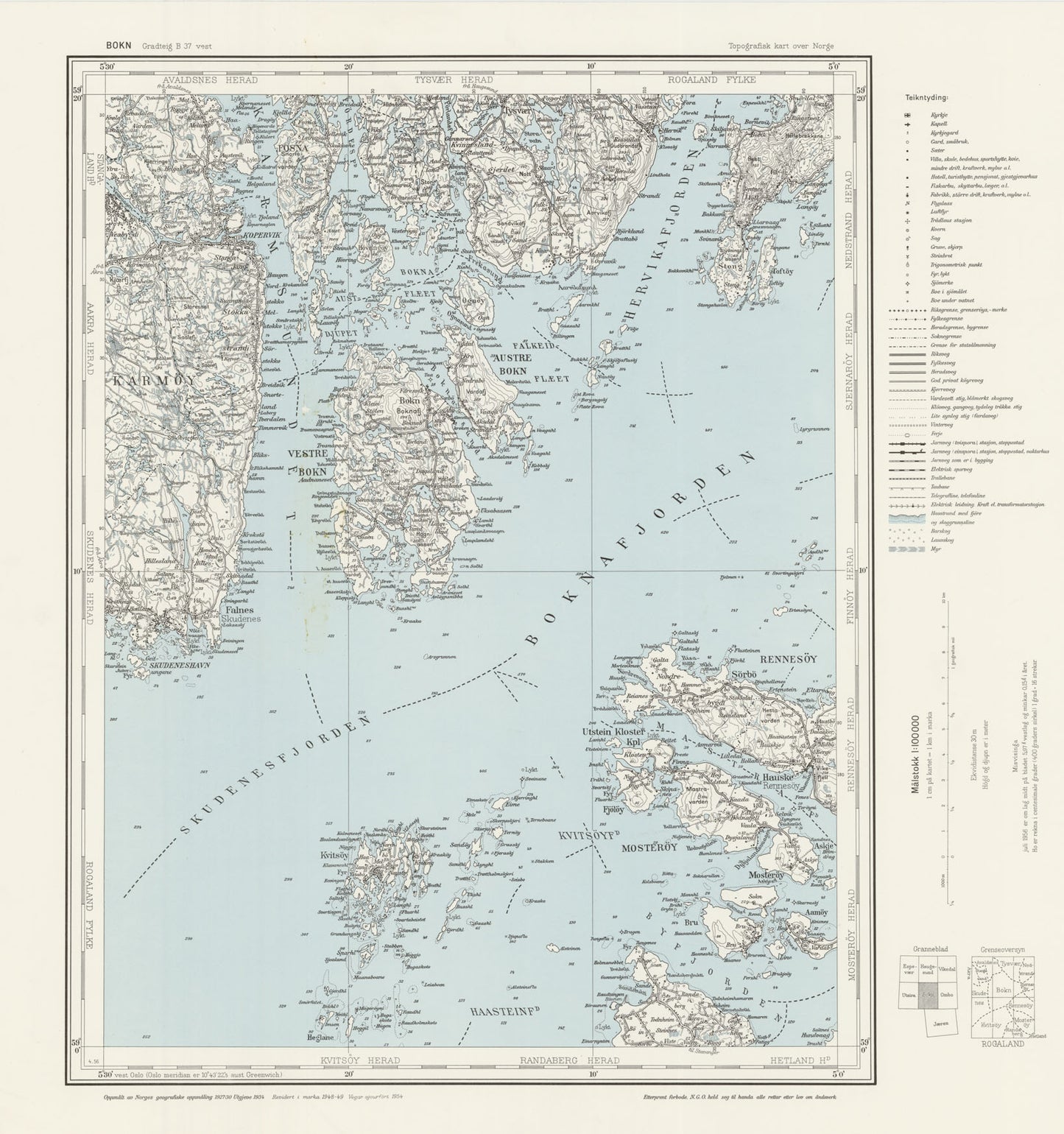 B37 vest Bokn: Rogaland