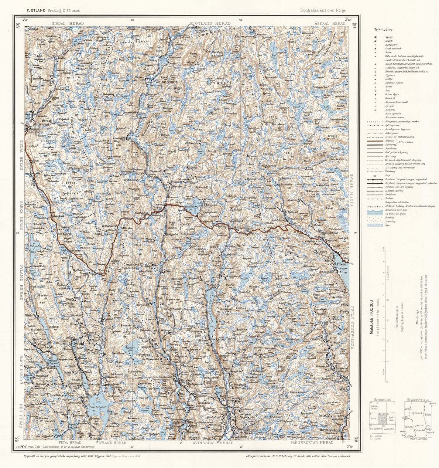 C39 aust Fjotland: Rogaland | Vest-Agder