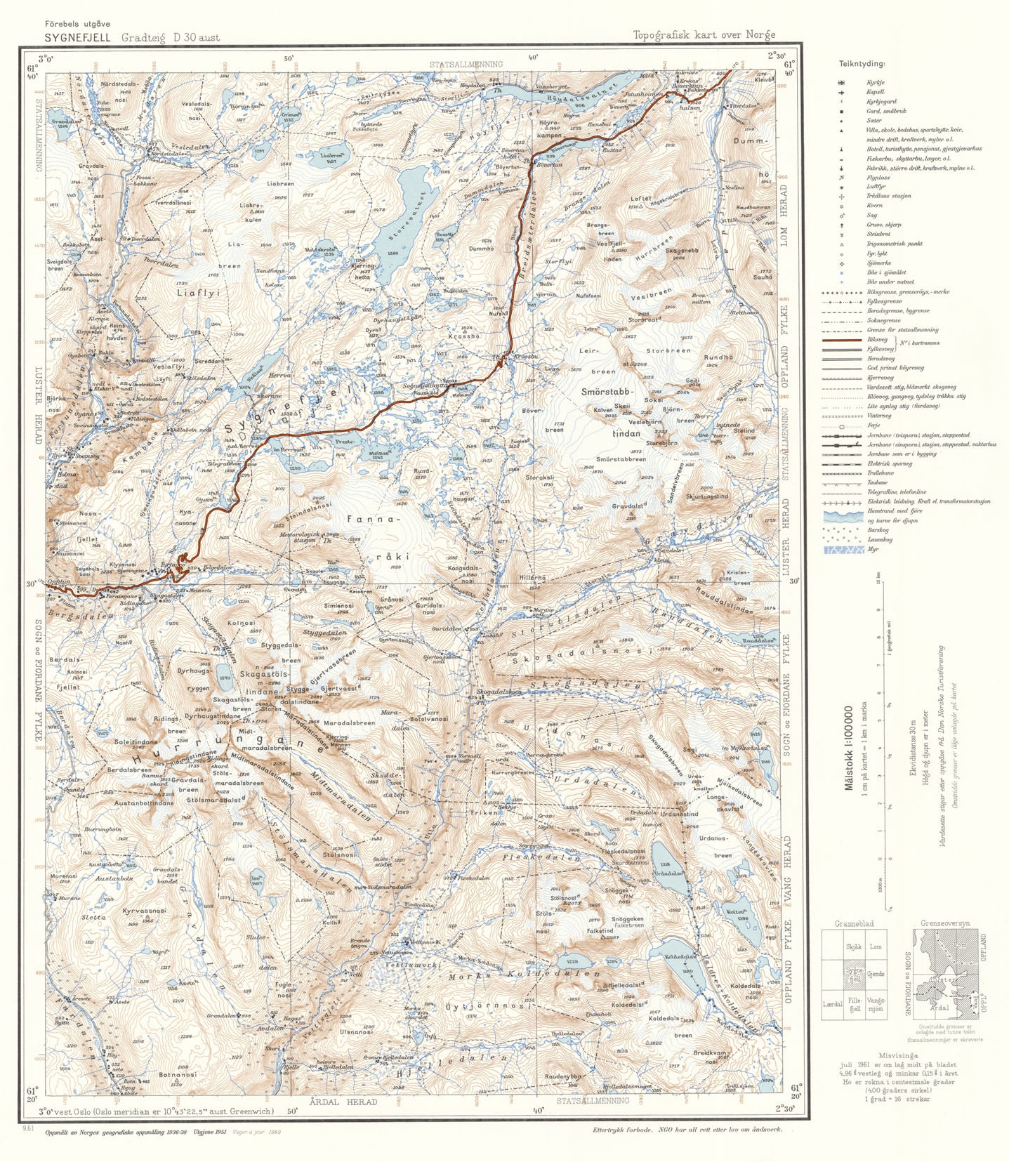 D30 aust Sygnefjell: Oppland | Sogn og Fjordane
