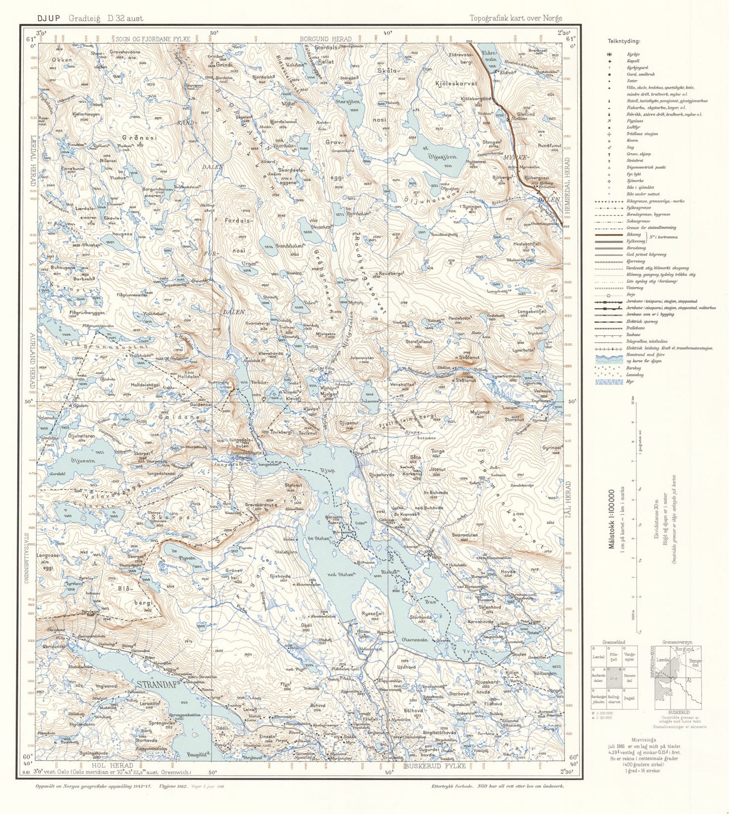 D32 aust Djup: Buskerud | Sogn og Fjordane