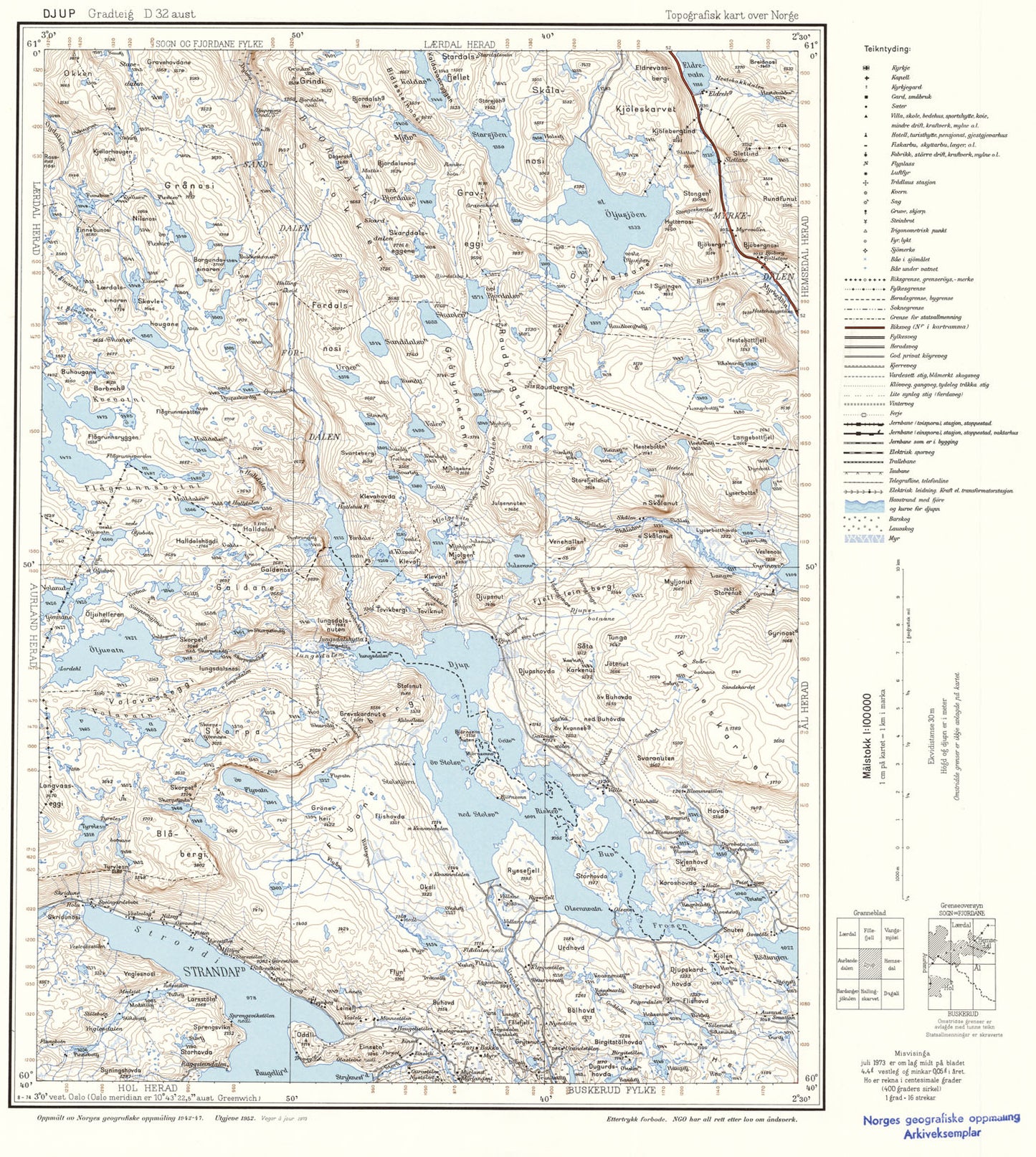 D32 aust Djup: Buskerud | Sogn og Fjordane