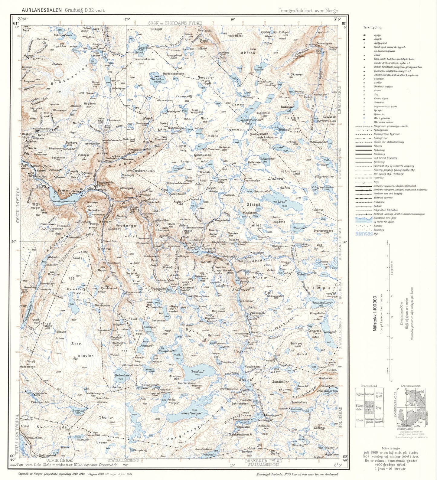 C32 vest Aurlandsdalen: Buskerud | Sogn og Fjordane