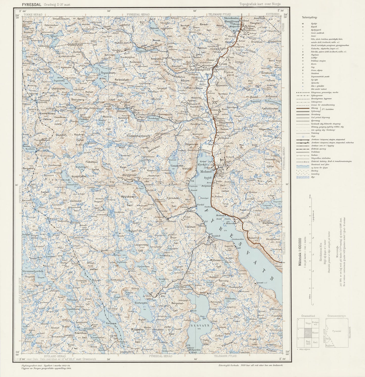 D37 aust Fyresdal: Aust-Agder | Telemark