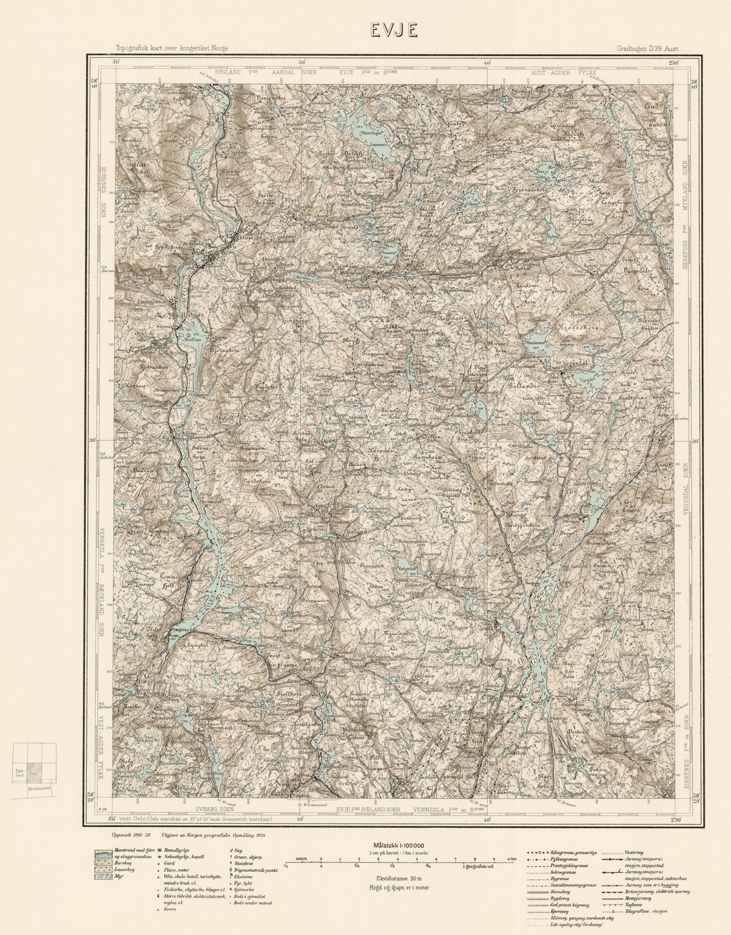 D39 aust Evje: Aust-Agder | Vest-Agder