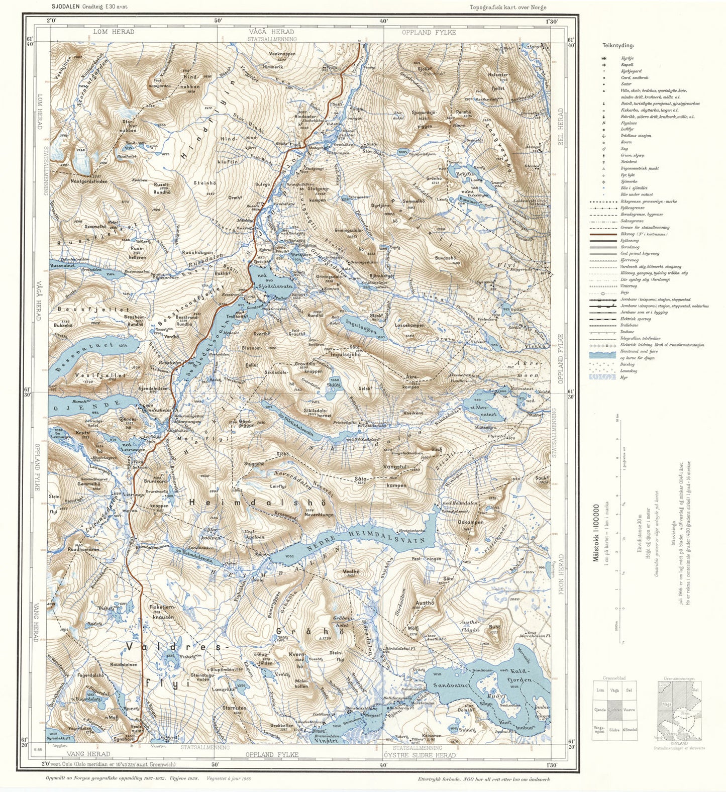 E30 aust Sjodalen: Oppland