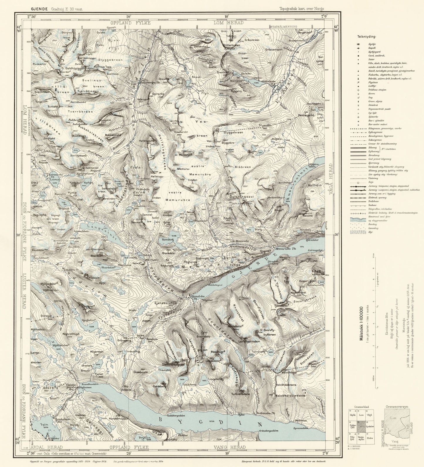 E30 vest Gjende: Oppland