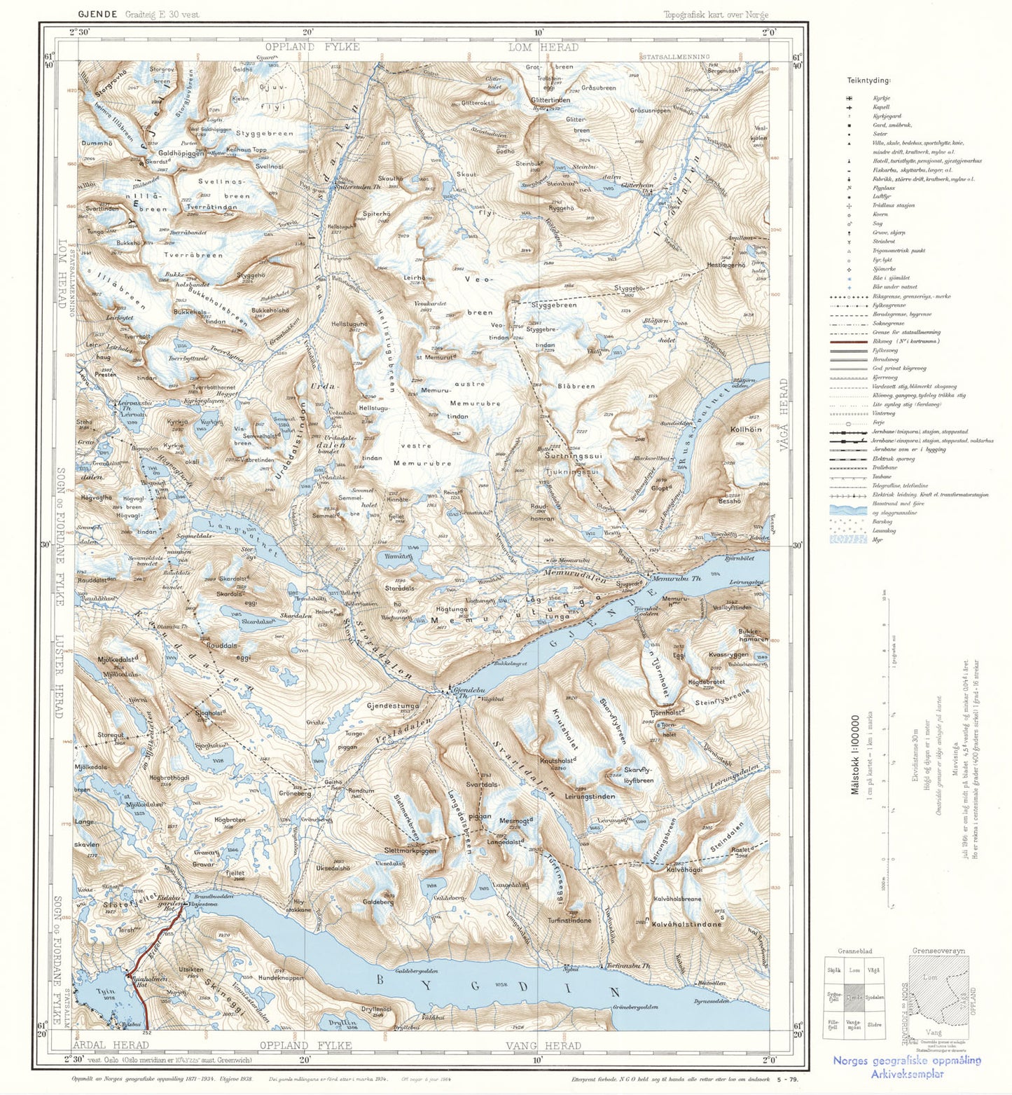 E30 vest Gjende: Oppland