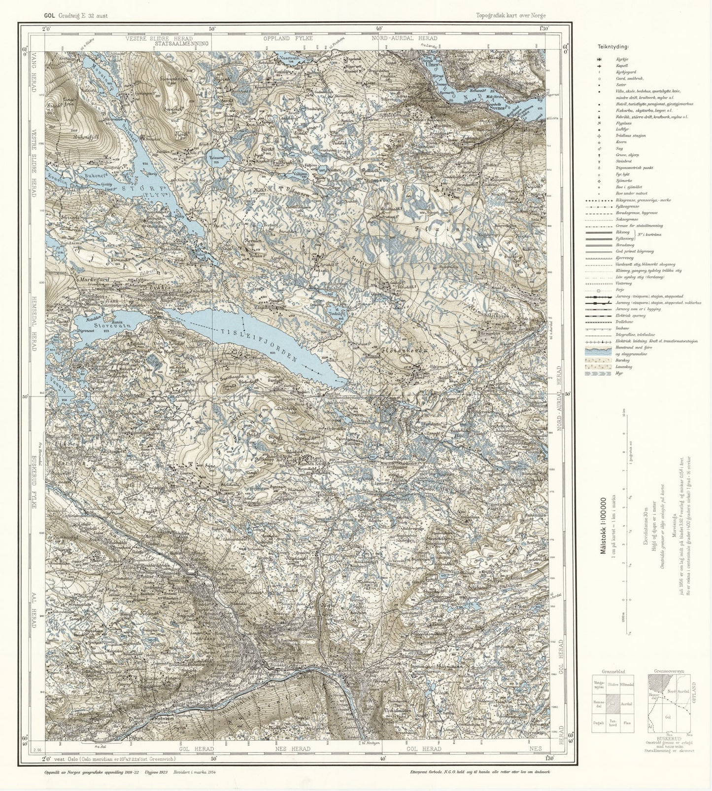 E32 aust Gol: Buskerud | Oppland