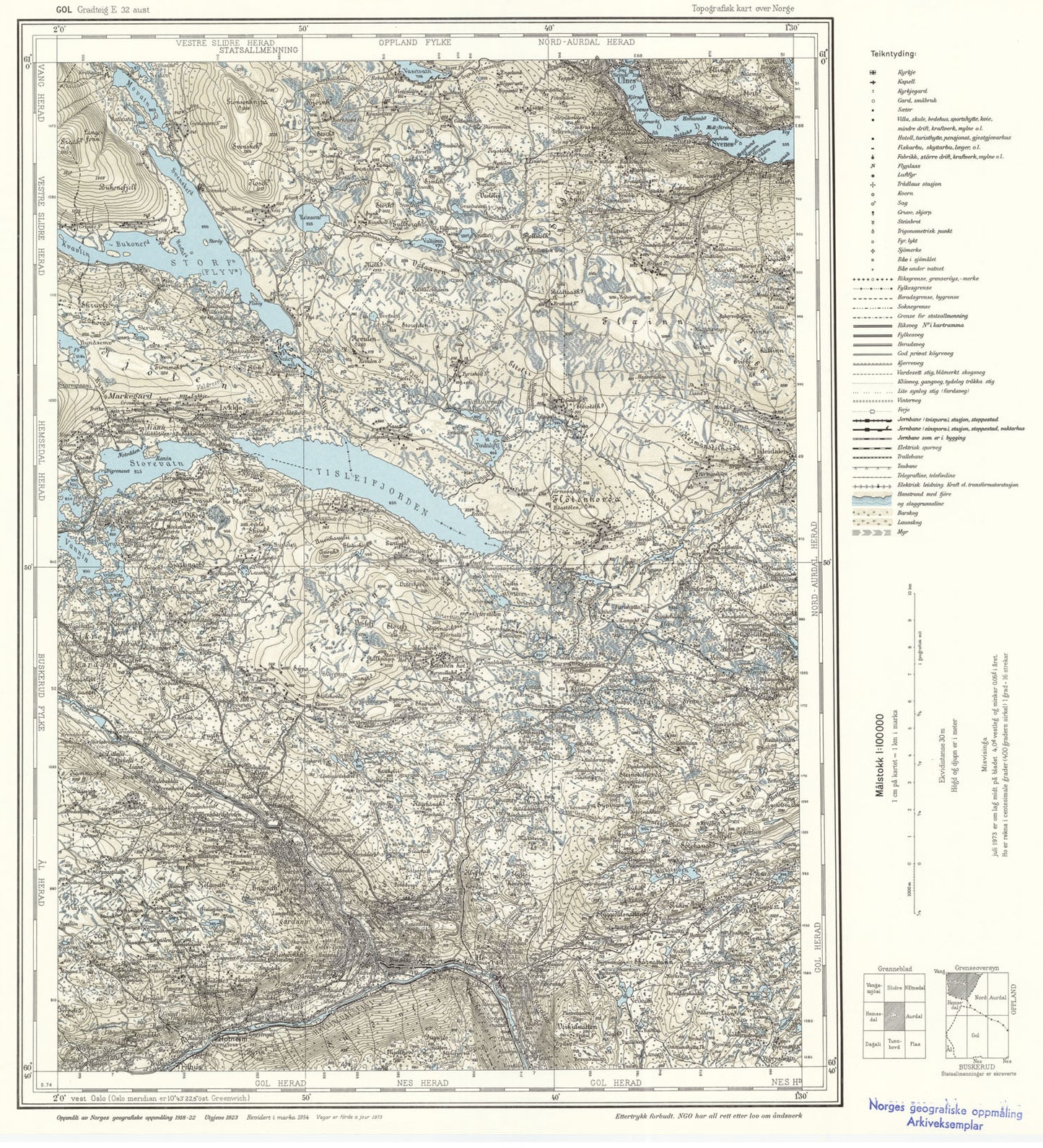 E32 aust Gol: Buskerud | Oppland