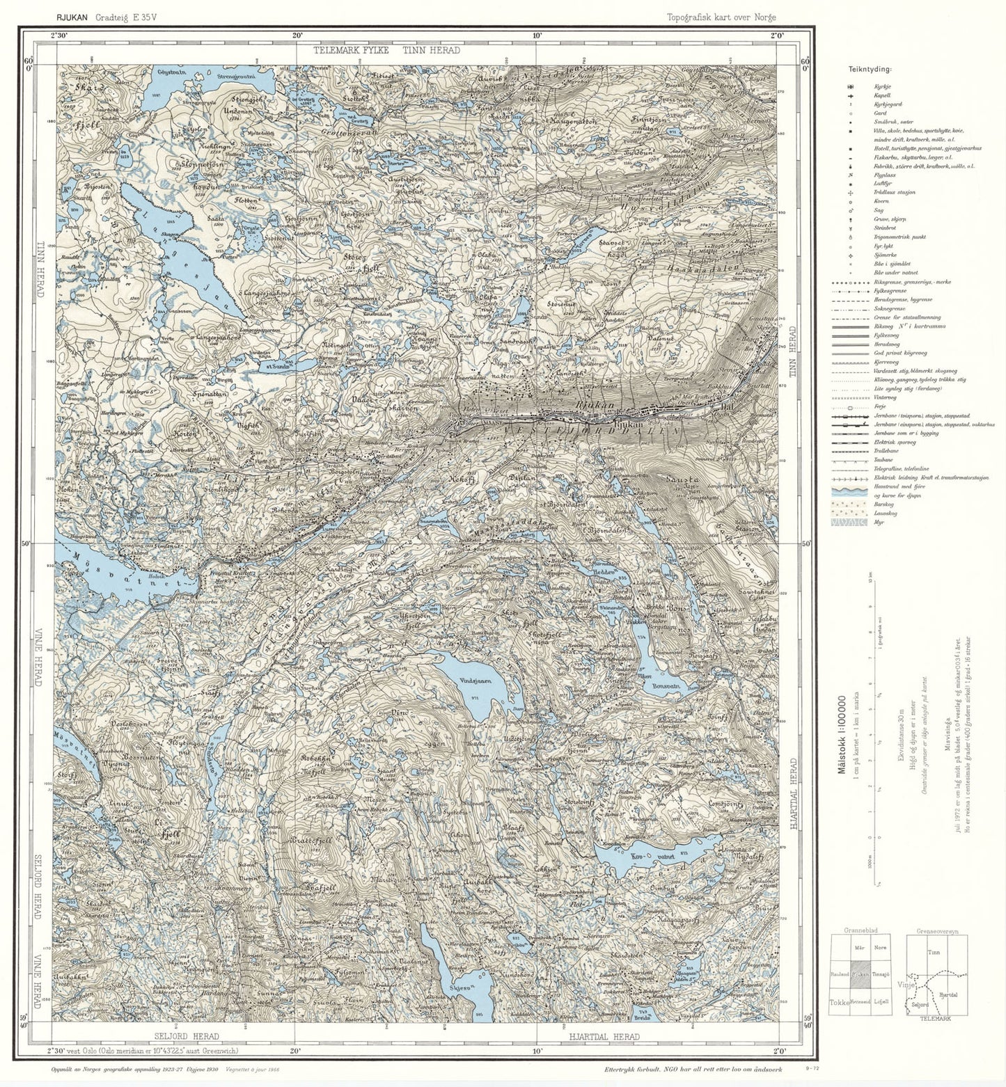 E35 vest Rjukan: Telemark