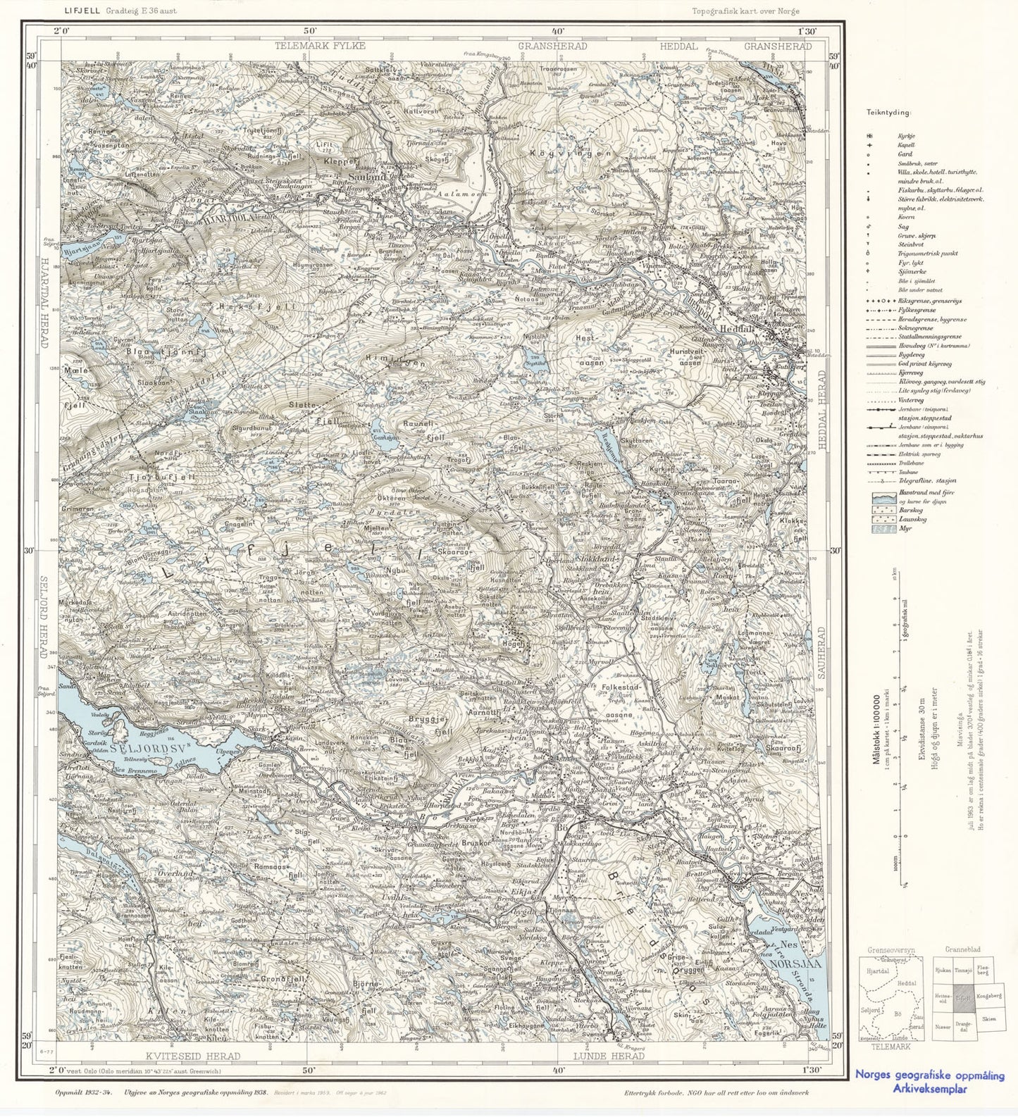 E36 aust Lifjell: Telemark