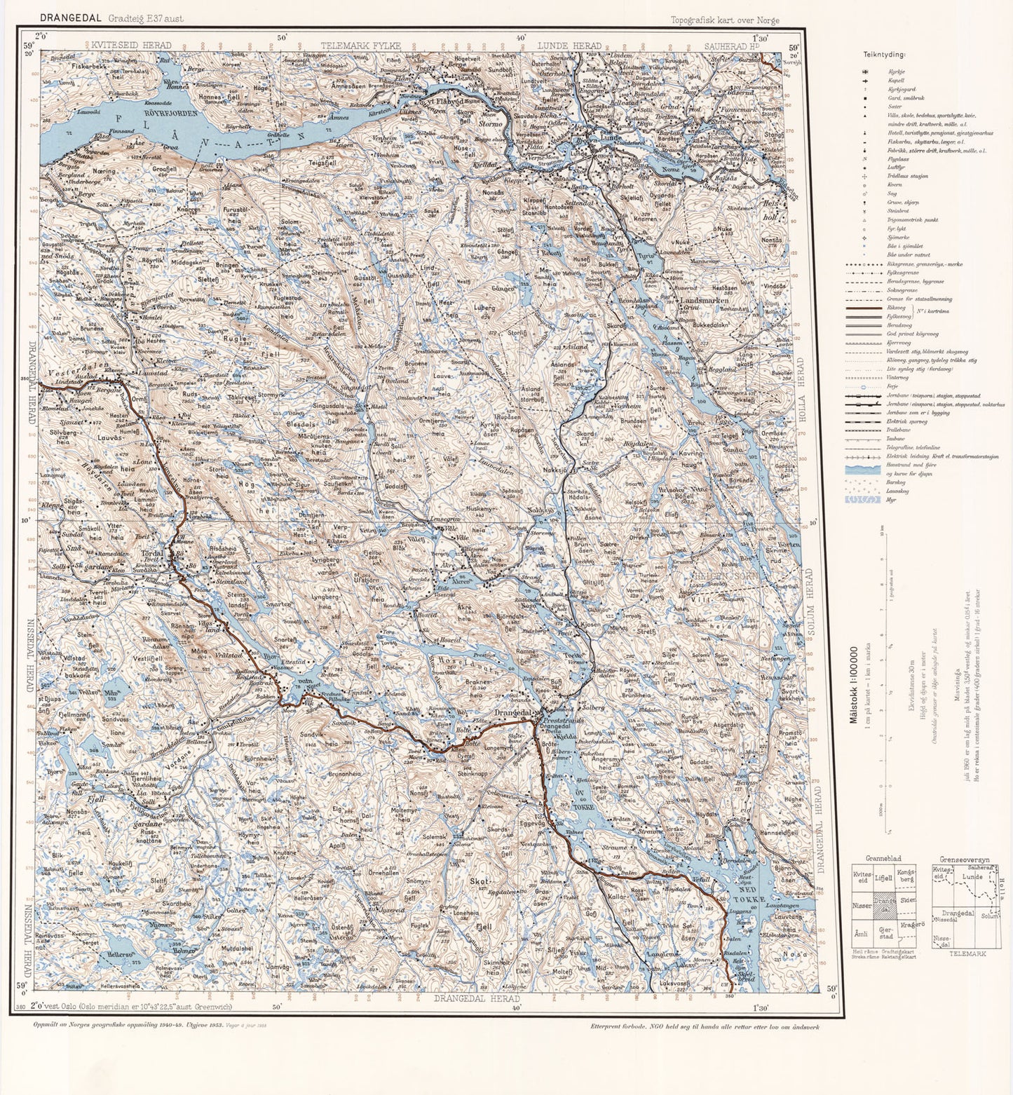 E37 aust Drangedal: Telemark