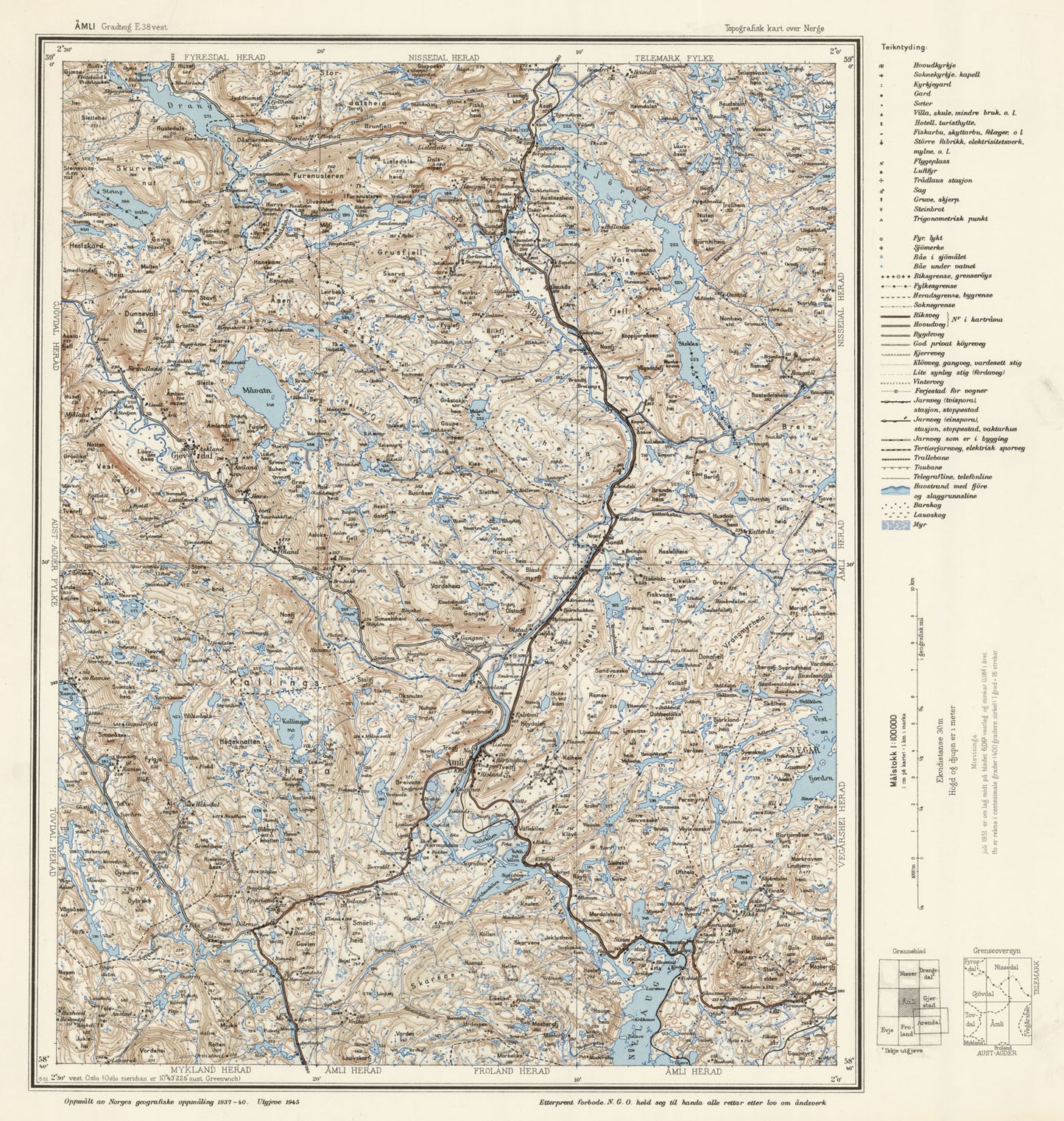E38 vest Åmli: Aust-Agder | Telemark
