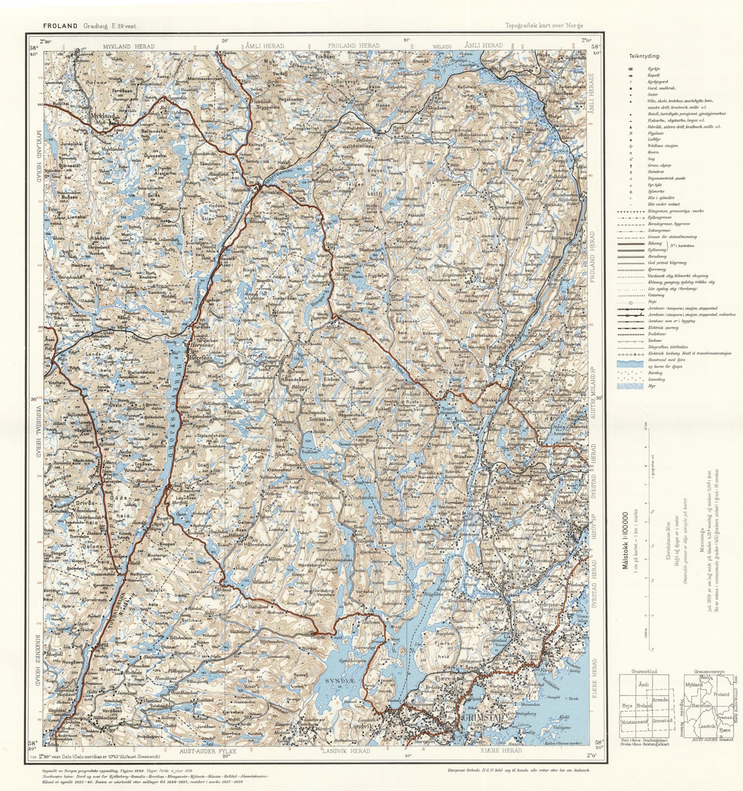 E39 vest Froland: Aust-Agder