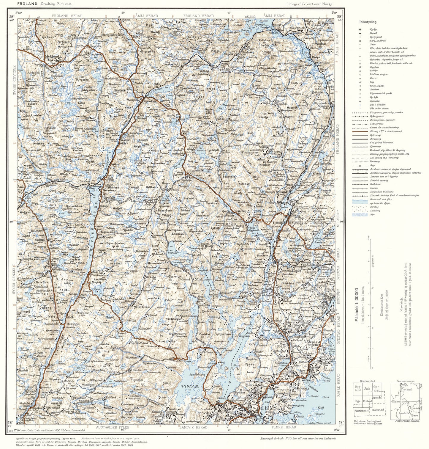E39 vest Froland: Aust-Agder