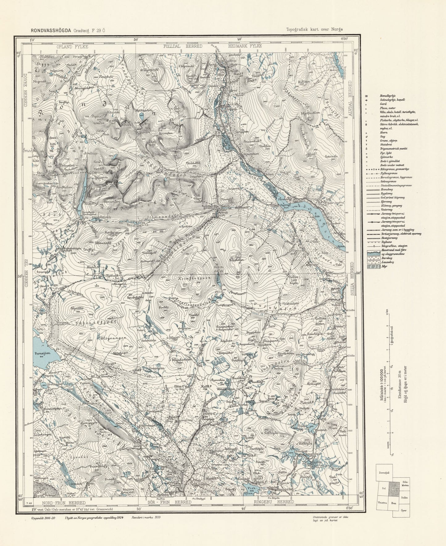 F29 aust Rondvasshøgda: Hedmark | Oppland