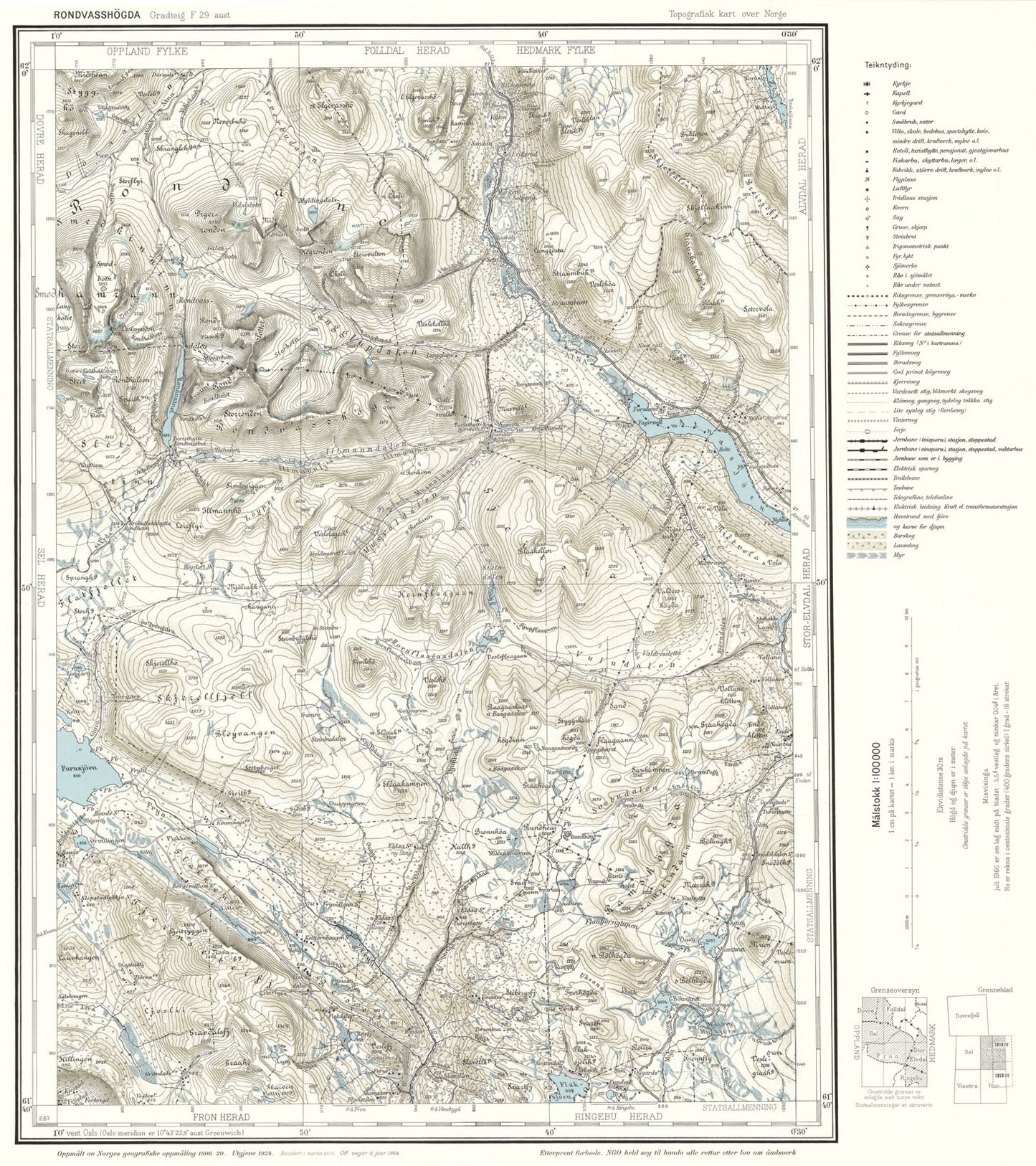 F29 aust Rondvasshøgda: Hedmark | Oppland