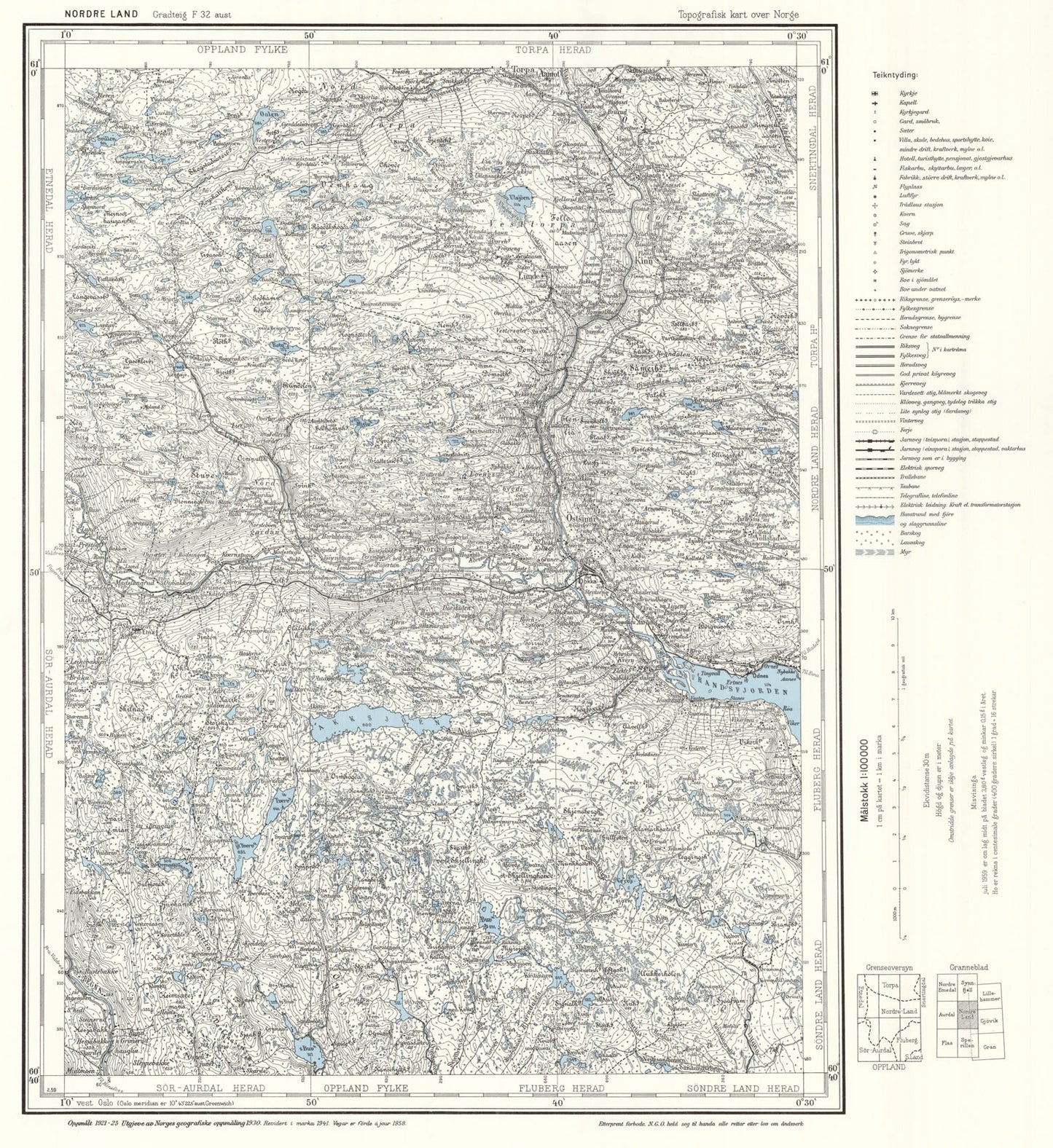 F32 aust Nordre Land: Oppland