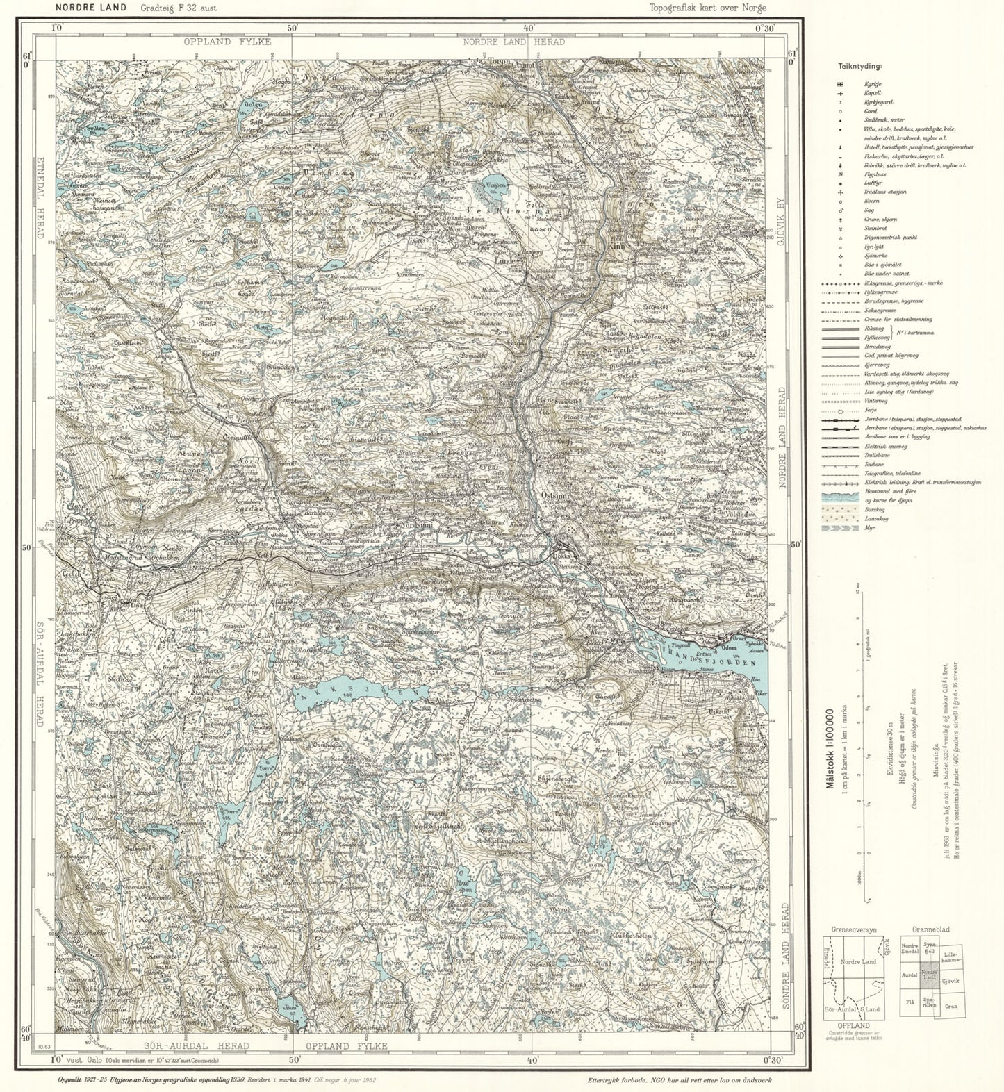 F32 aust Nordre Land: Oppland
