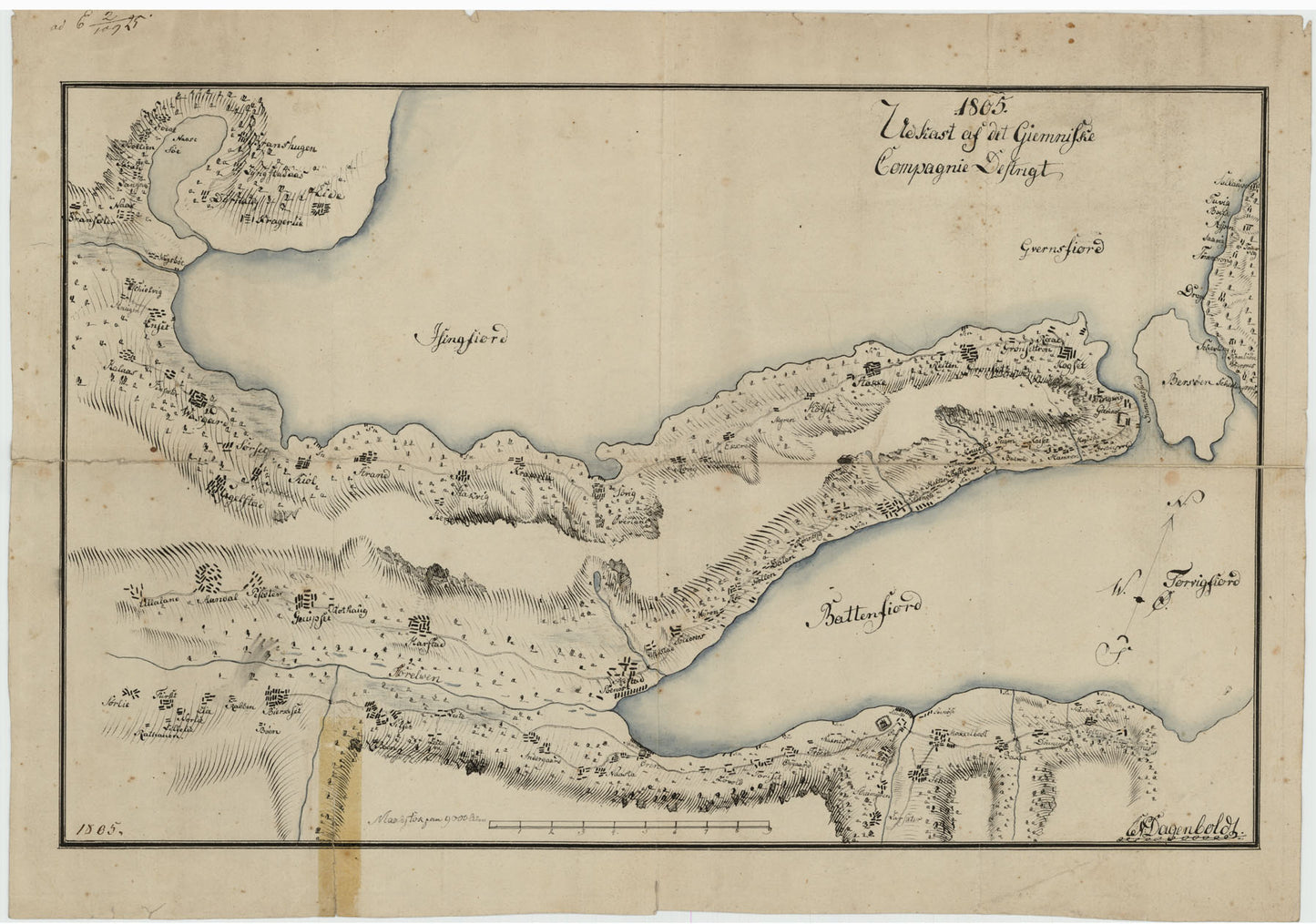 Kartblad 121-2: Vei Kort over det Giemniske Compagnie District; versjon 2 (+ informasjon 2b): Møre og Romsdal
