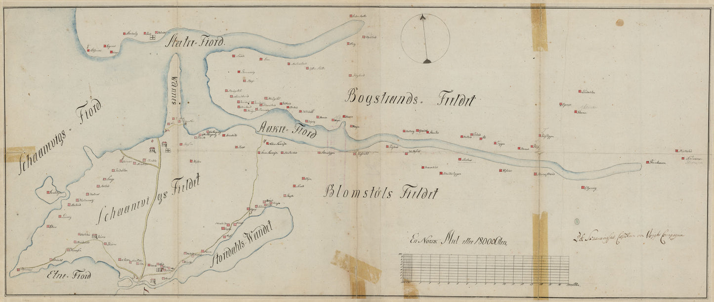 Kartblad 159: Det Skaanevigske; Captain von Voigts Compagnie: Hordaland
