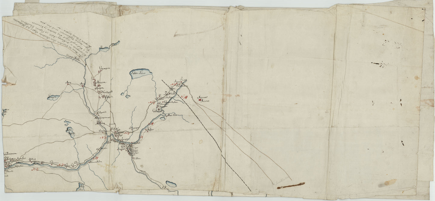 Kartblad 166b-1b: Wej-Cart over det Aamodske Compagnie; 166b-1b: Hedmark