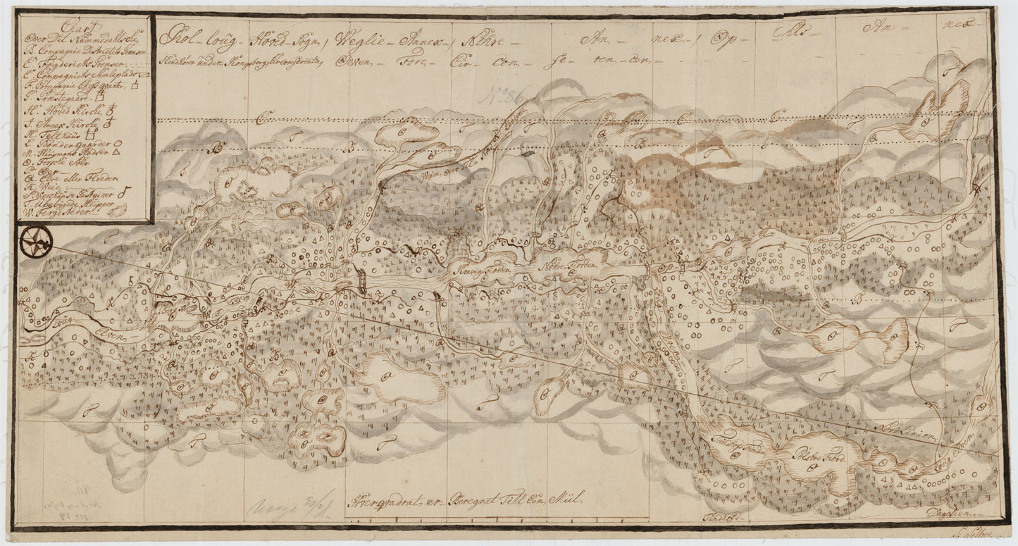 Kartblad 31-1: Chart over det Numedahlsche Compagnie District: Buskerud