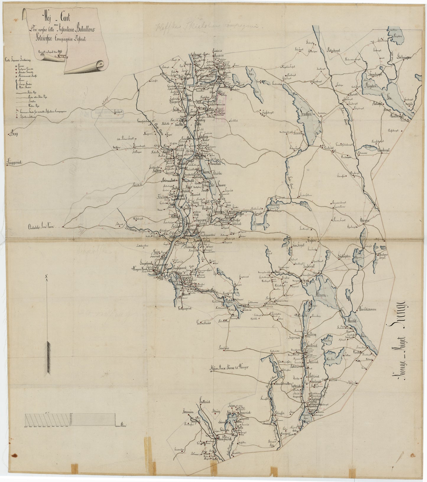 Kartblad 46: Wej-Cart over det Soleurske Compagnies District: Hedmark