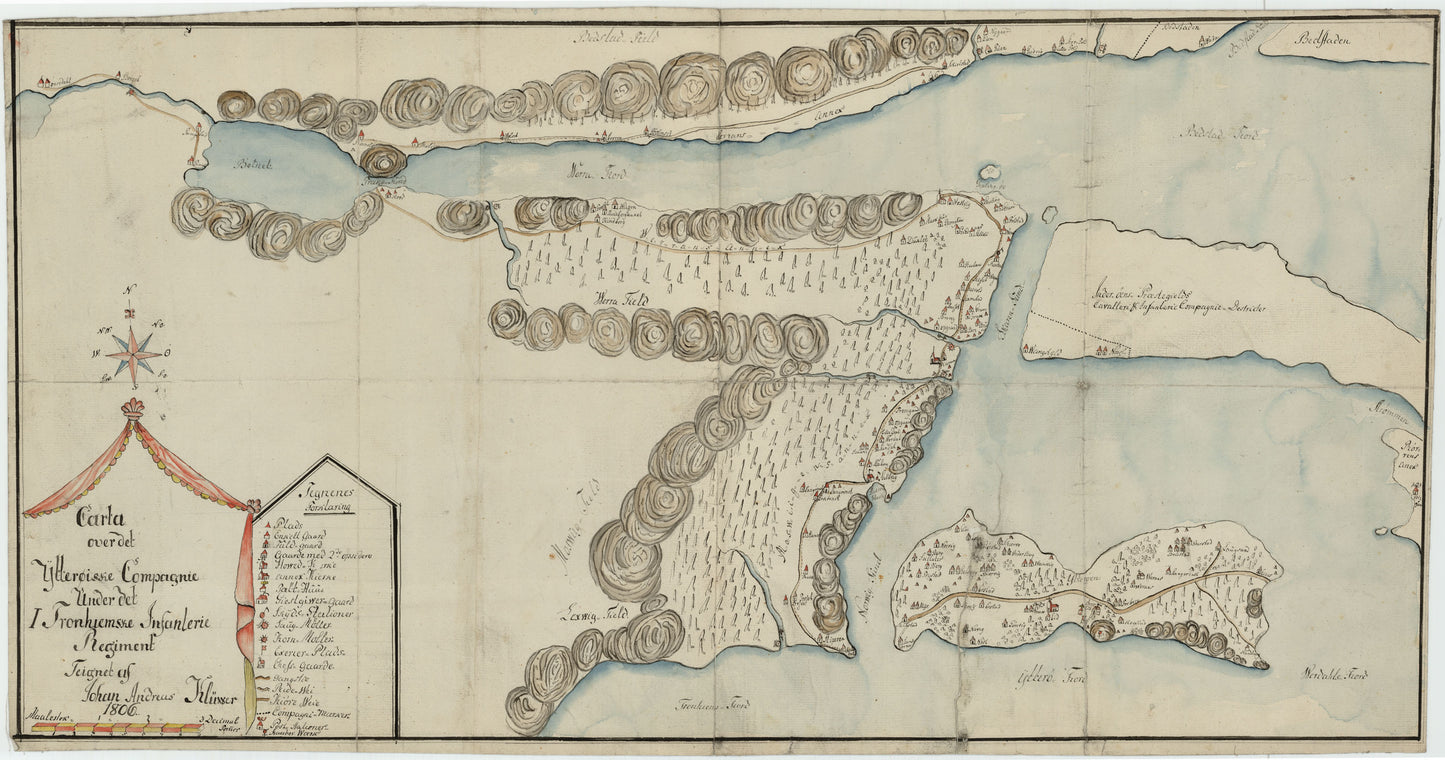 Kartblad 81: Carta over det Ytterøiske Compagnie District: Nord-Trøndelag