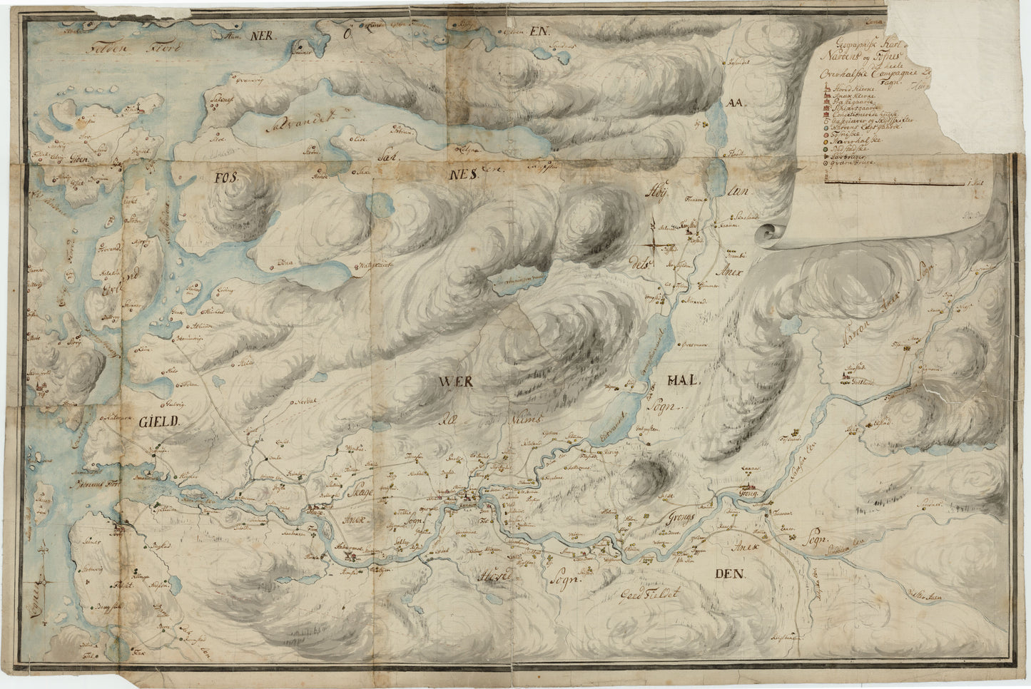 Kartblad 89: Overhaldske Compagnie: Nord-Trøndelag