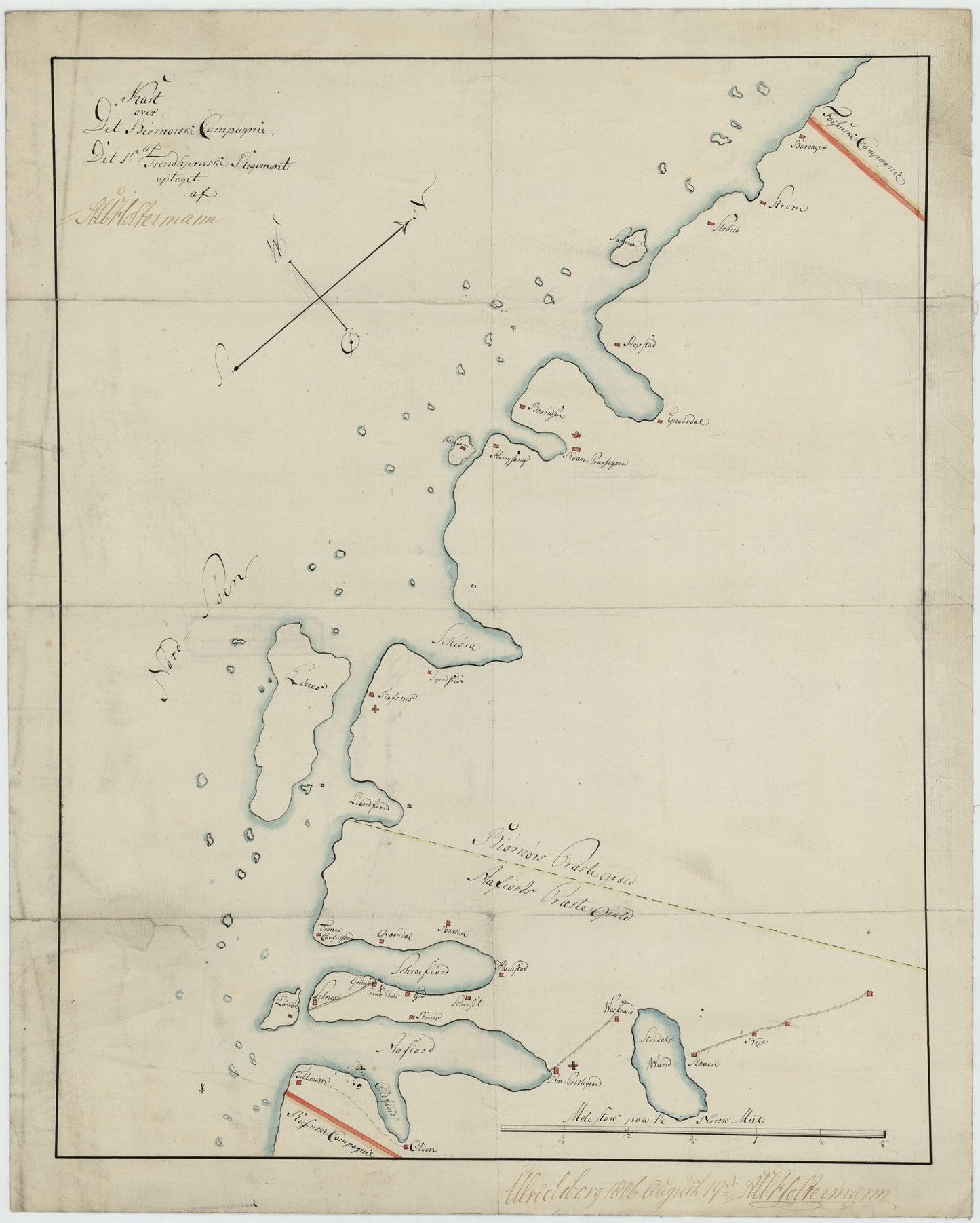Kartblad 99: Cart over det Biørnørske Compagnie District: Sør-Trøndelag