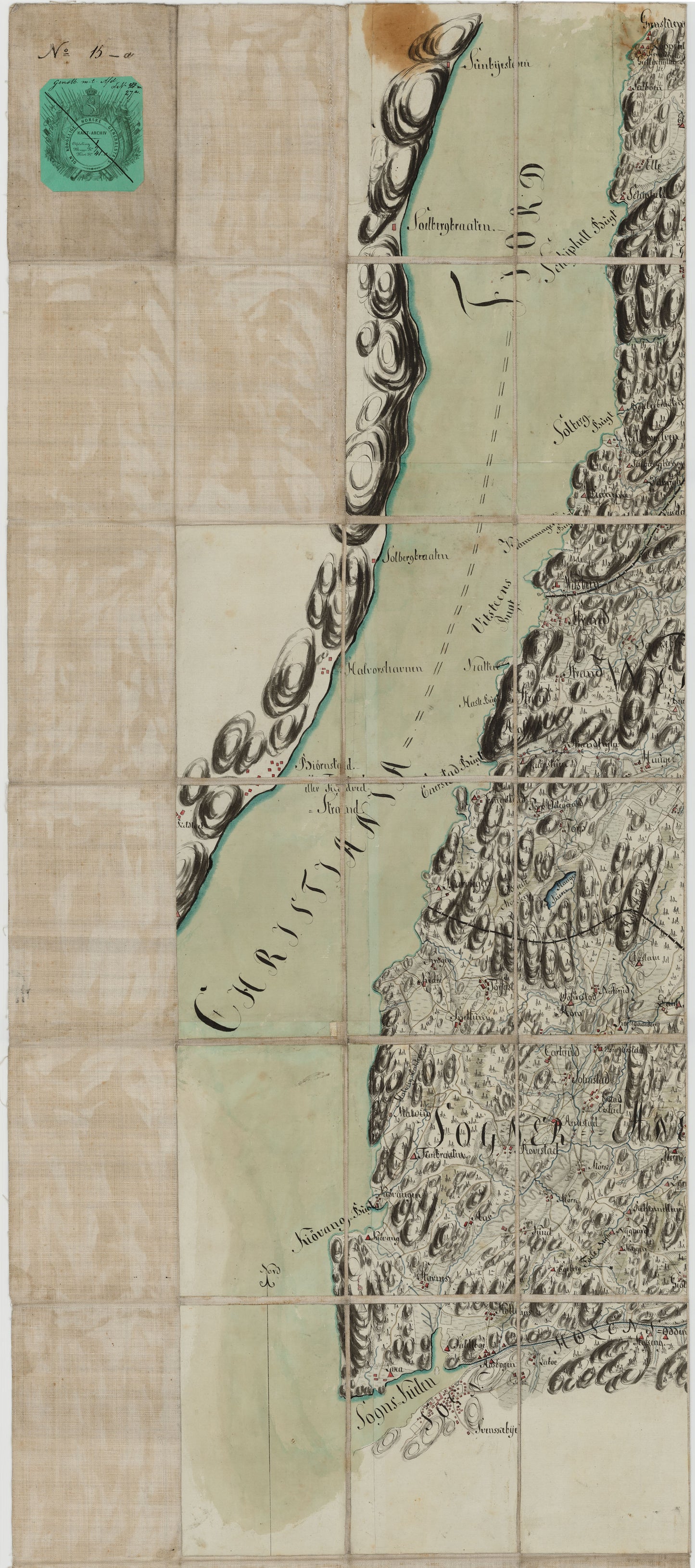 Kart over Aas, Krogstad, Vestby, Hob og Vaaler, del A vest: Akershus