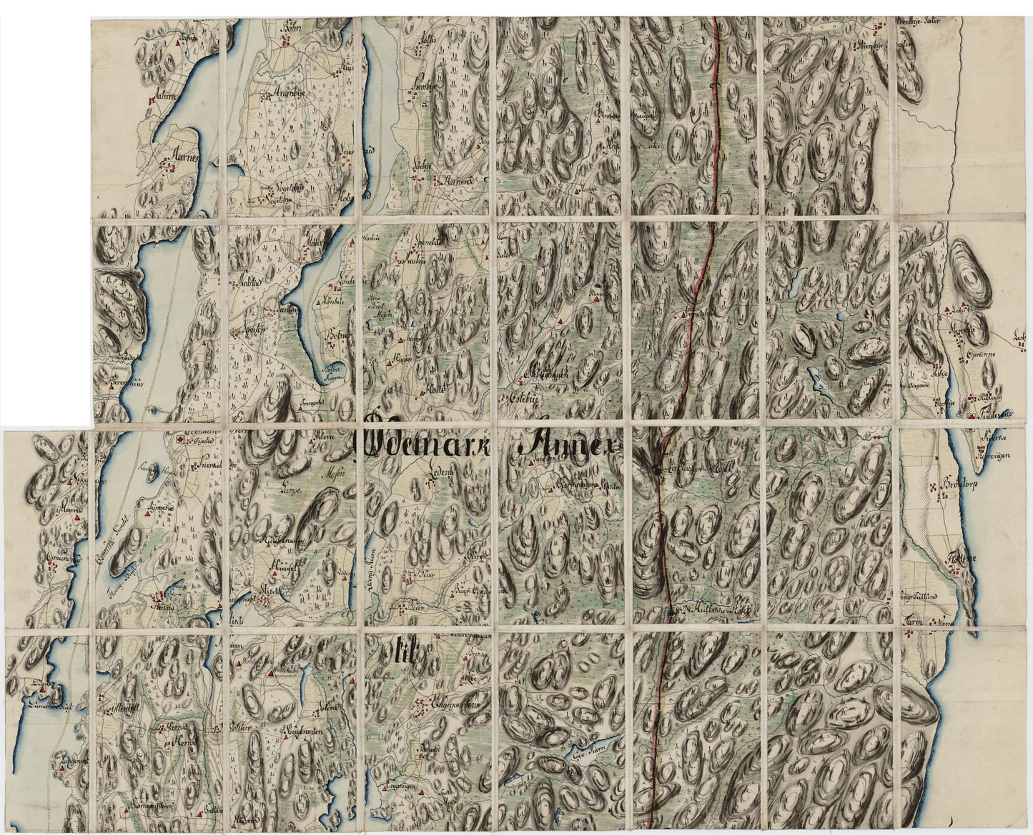 Kart over Aremark, ødemark og Røddenæs: Østfold
