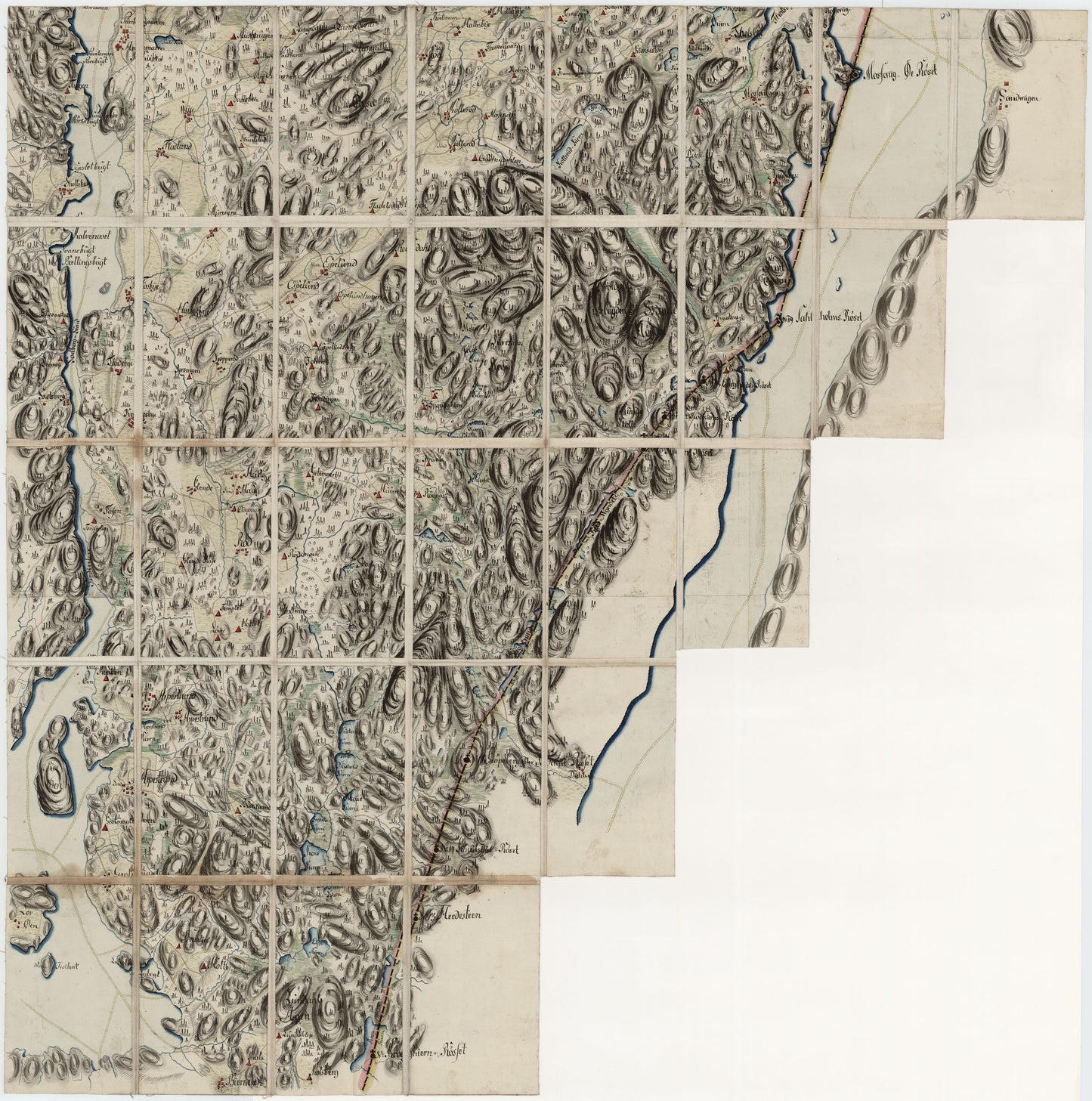 Kart over Aremark, ødemark og Røddenæs: Østfold