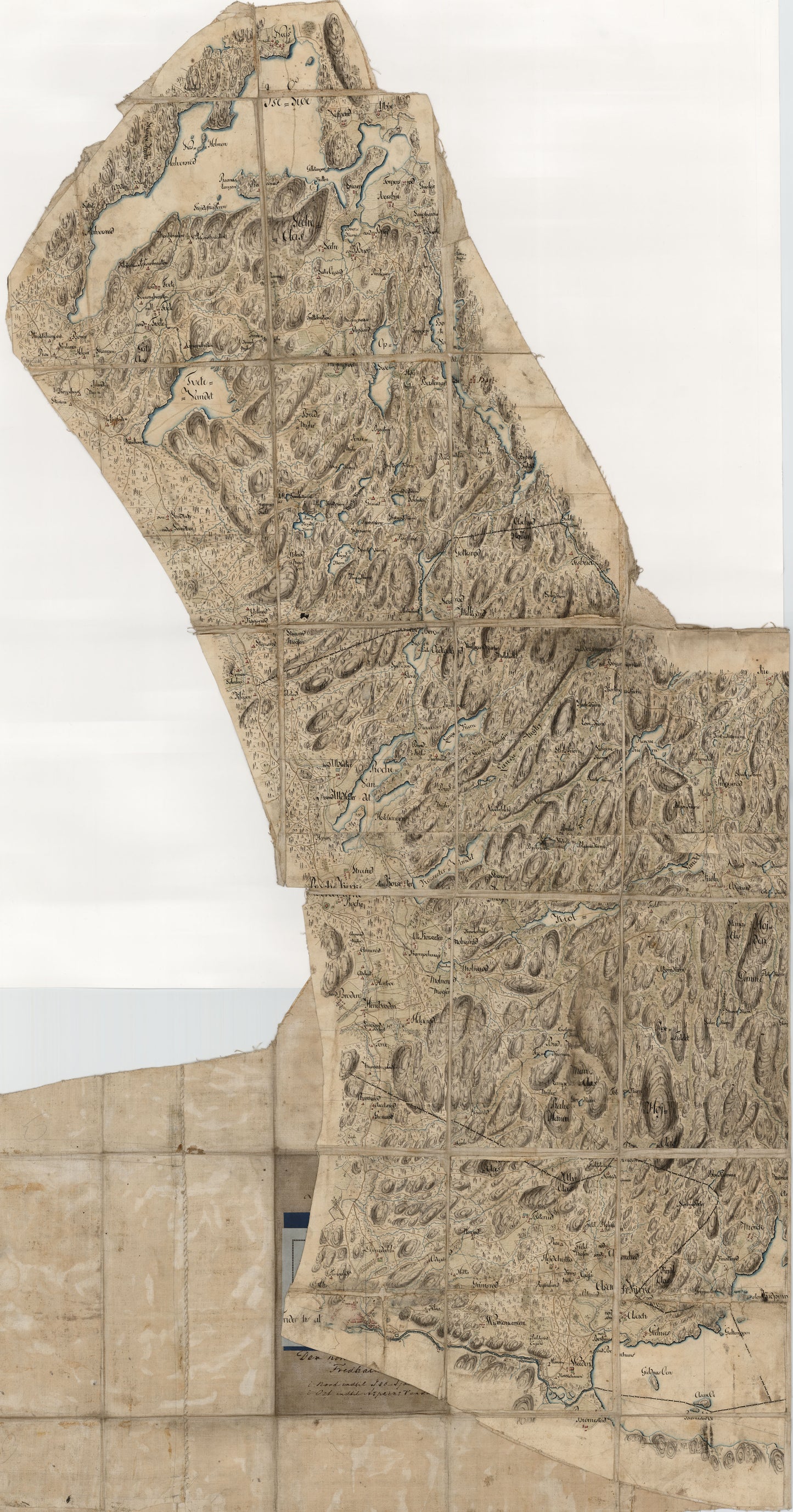 Kart over Bergs sogn og en del av Aremark, vestre del: Østfold