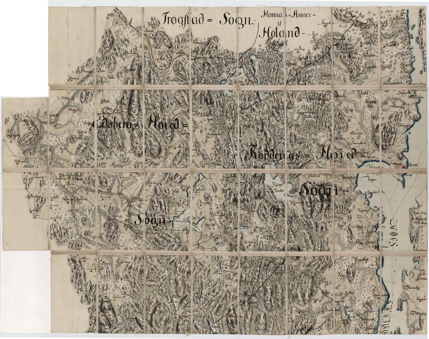 Kart over Eidsberg, Røddenæs, Rakkestad og ødemark, del 1: Østfold