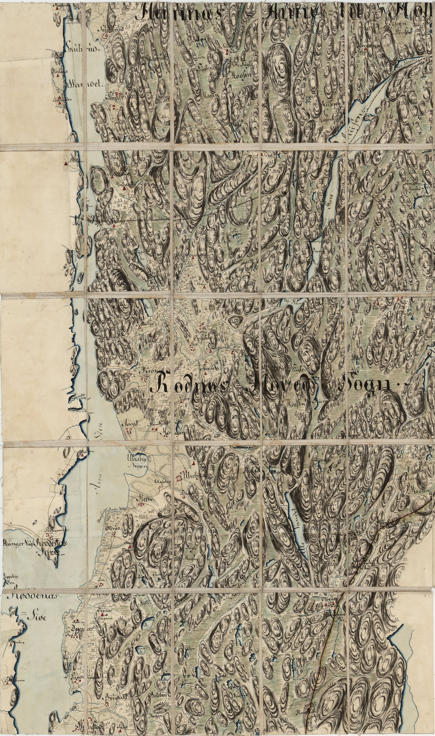 Kart over det nordøstlige del av Røddenæs, Rømskog og en del av Hemnæs og Setskogs annekser, del 1 vest: Østfold
