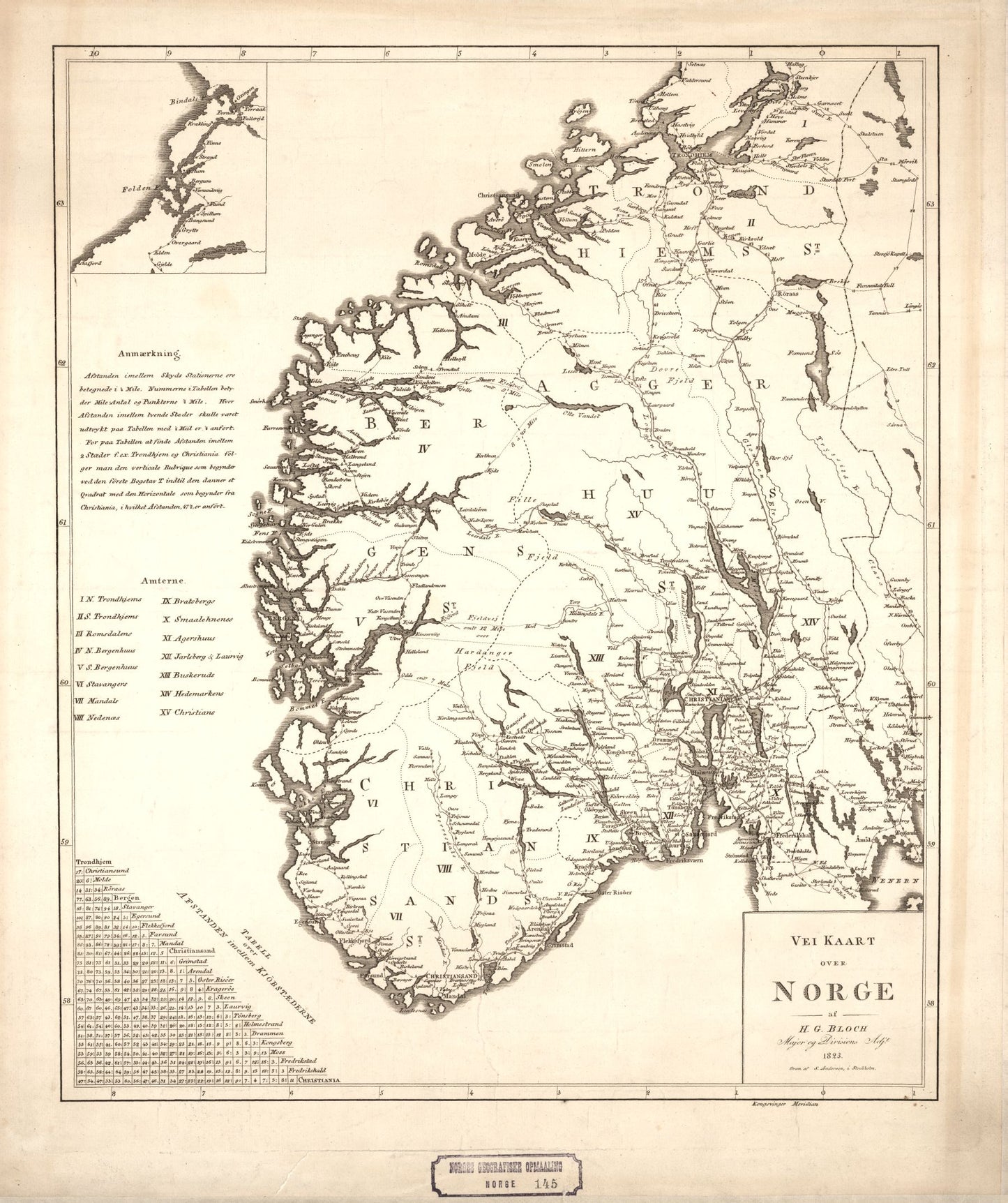 Norge 145: Vei Kaart over Norge: Norge