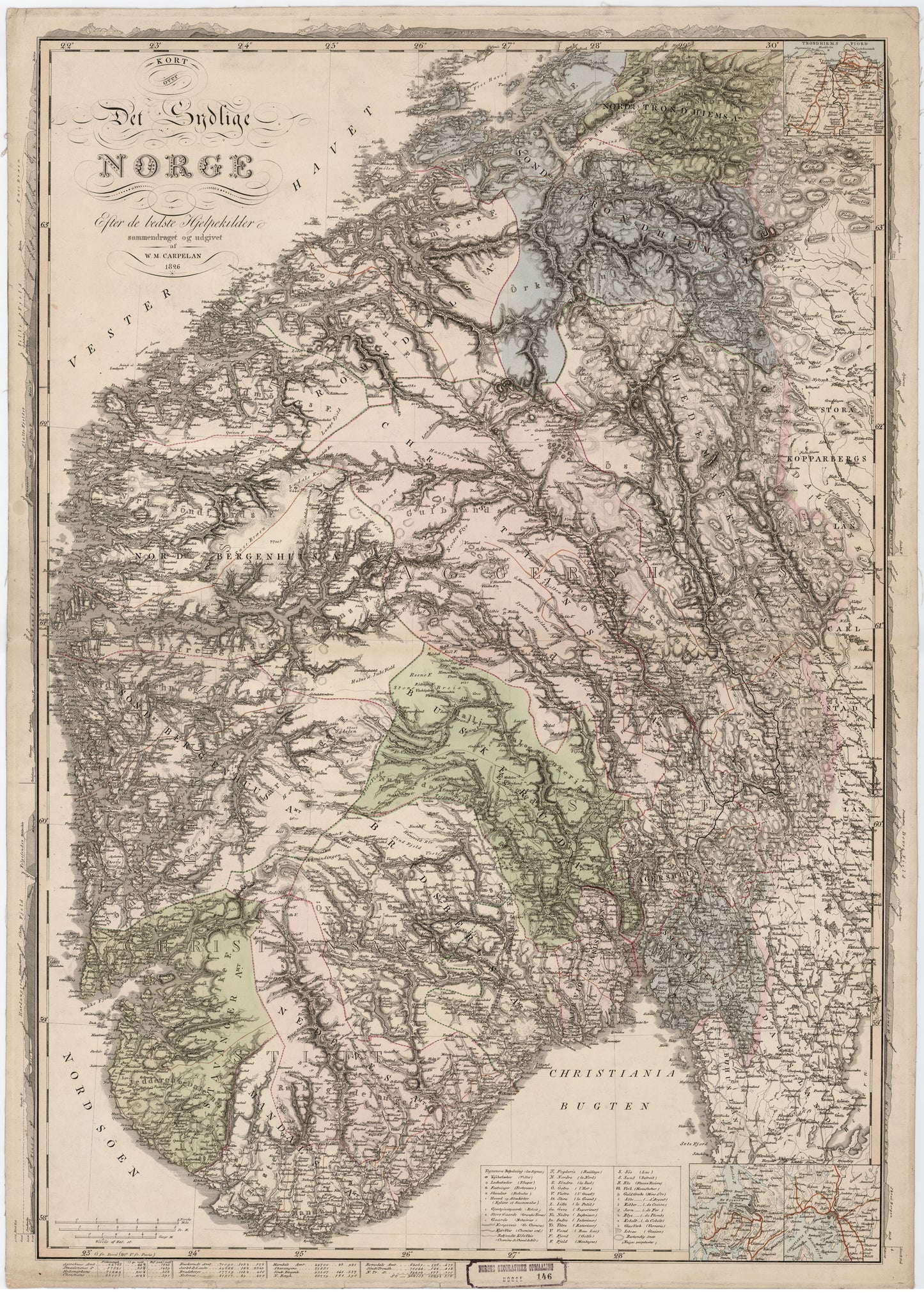 Norge 146: Kart over det sydlige Norge: Norge