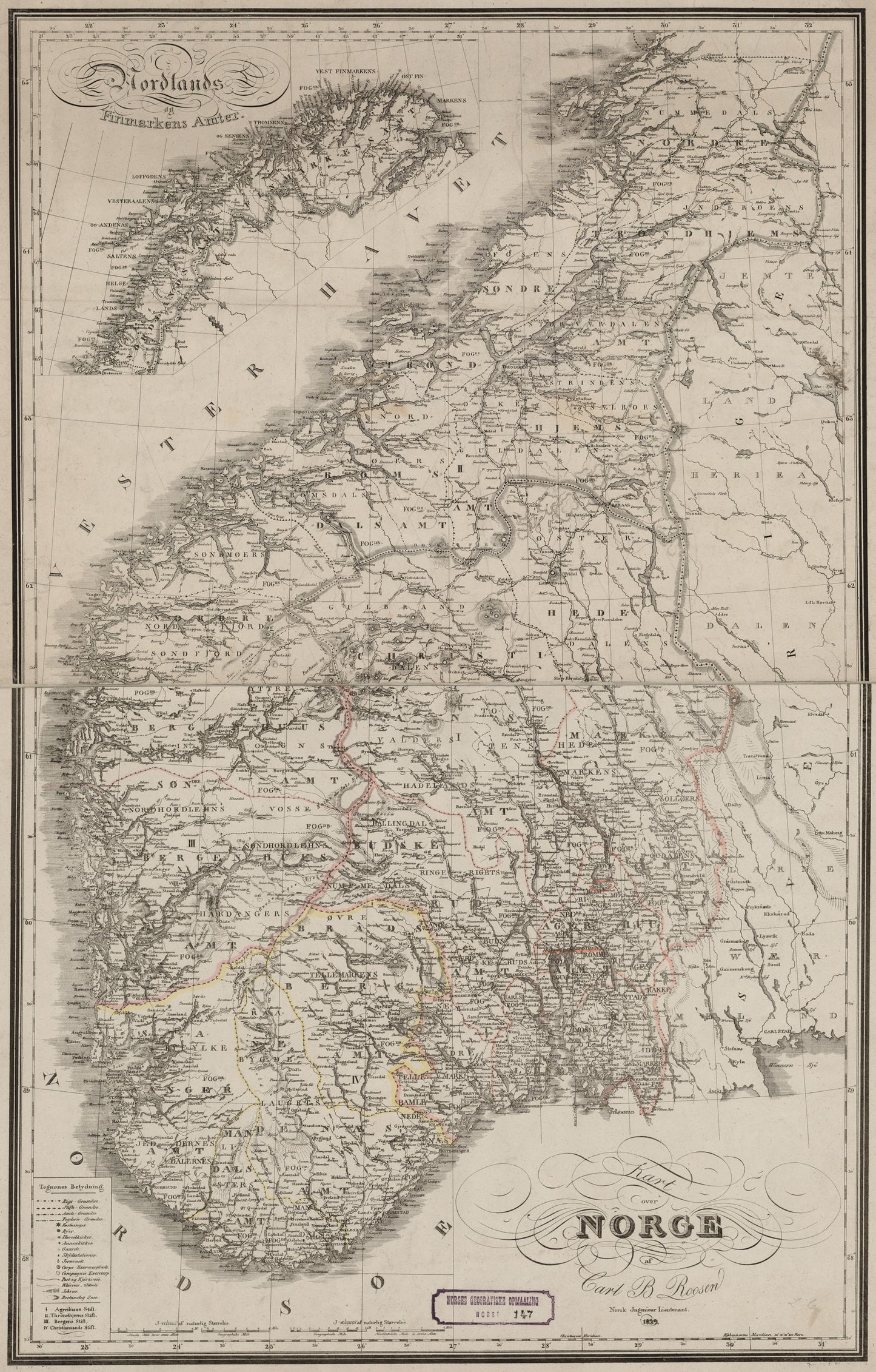 Norge 146: Kart over Norge: Norge