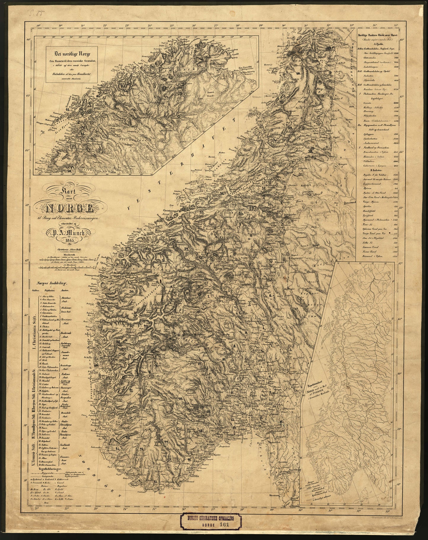 Norge 161: Kart over Norge: Norge